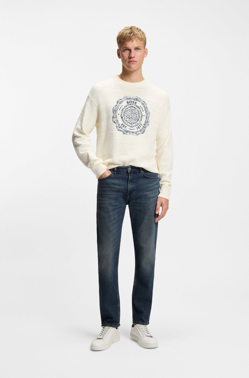 BOSS MAINE BLUE REGULAR-FIT JEANS IN COMFORT-STRETCH DENIM outlook