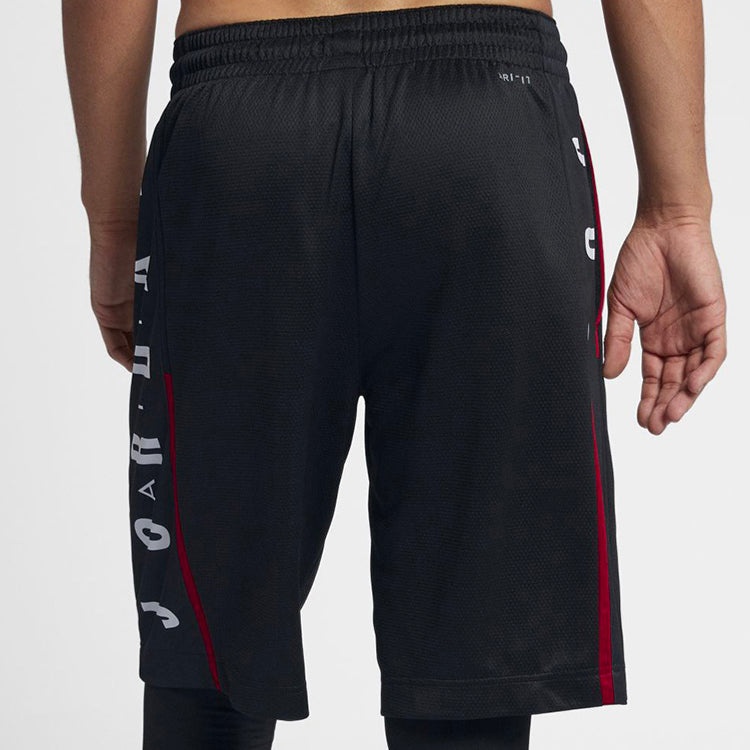Air Jordan Rise Alphabet Logo Loose Quick Dry Basketball Sports Shorts Black 888377-010 - 6