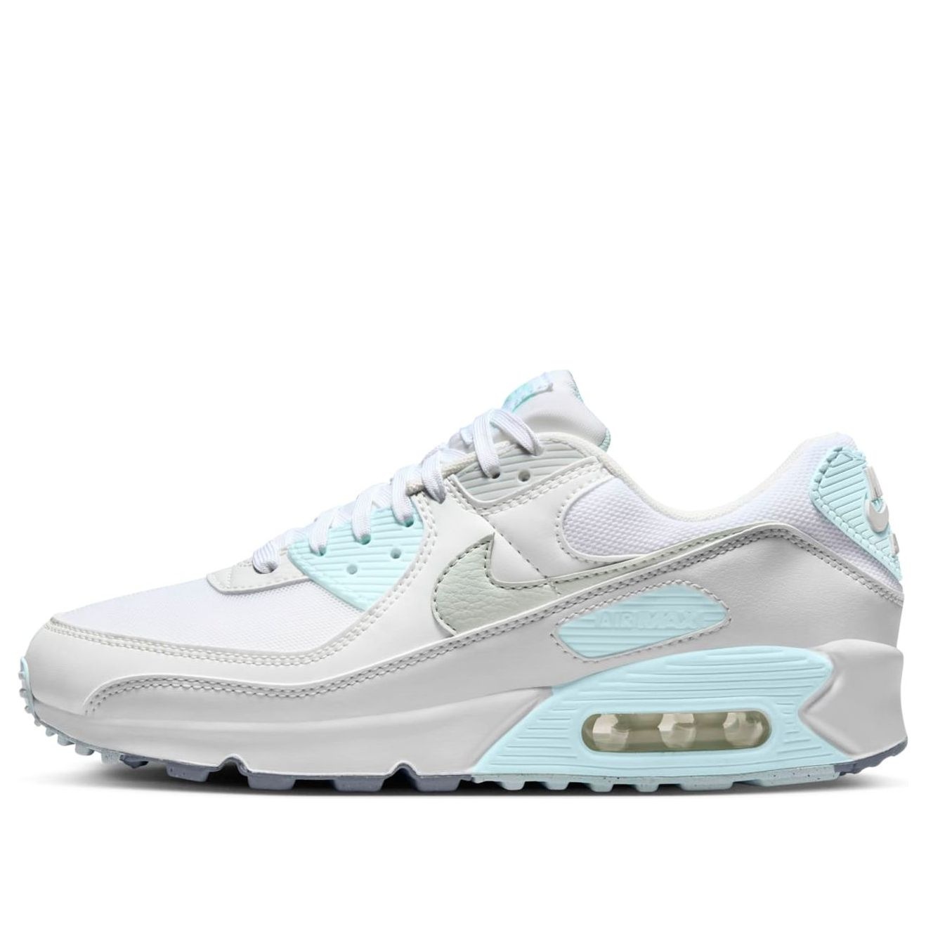 (WMNS) Nike Air Max 90 'White Glacier Blue' DH8010-104 - 1