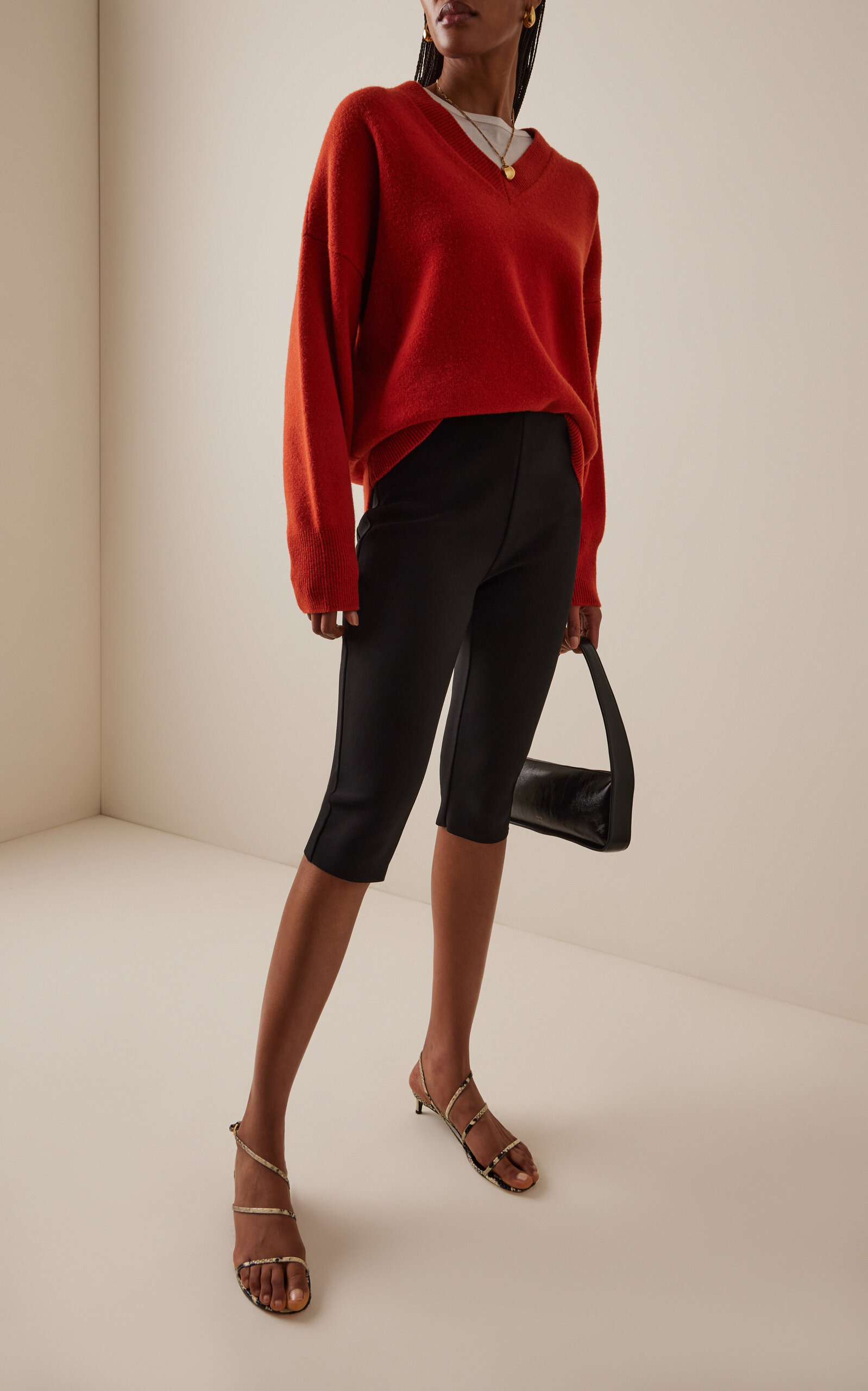 Knit Wool Sweater orange - 2