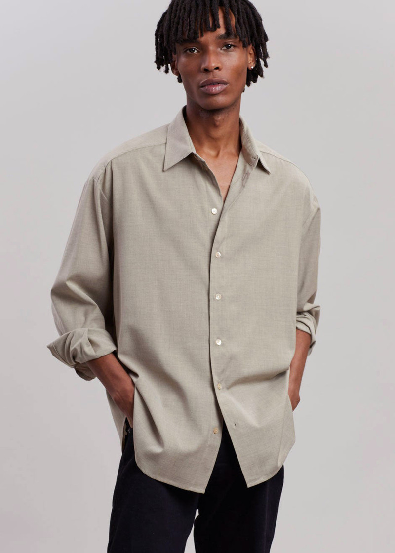 Gelso Shirt - Light Taupe Melange 7