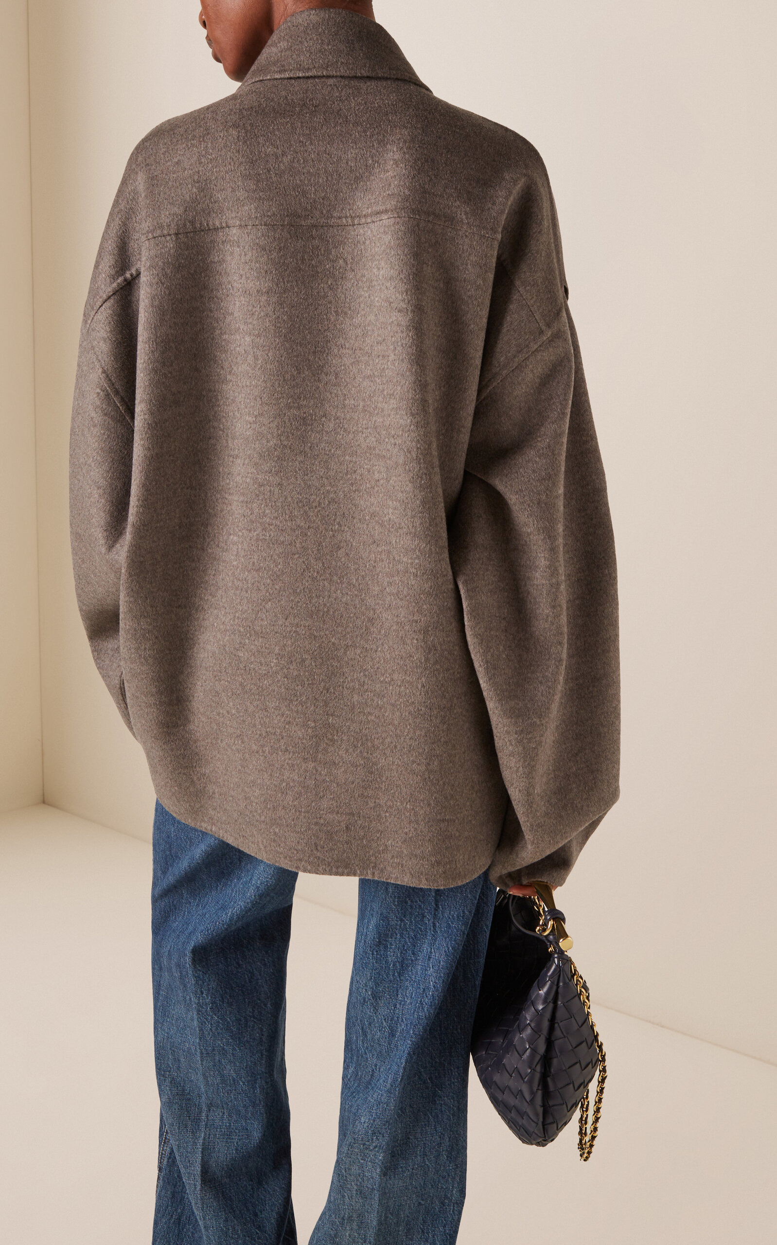 Wool-Cashmere Short Coat grey - 4