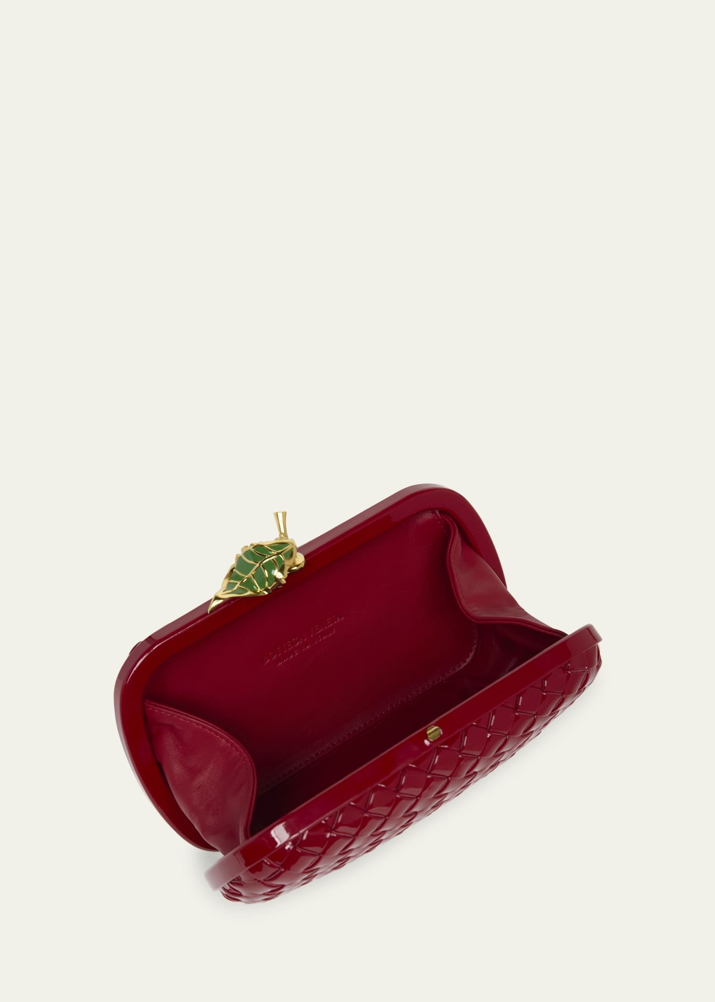 Apple Knot Patent Leather Clutch Bag - 4