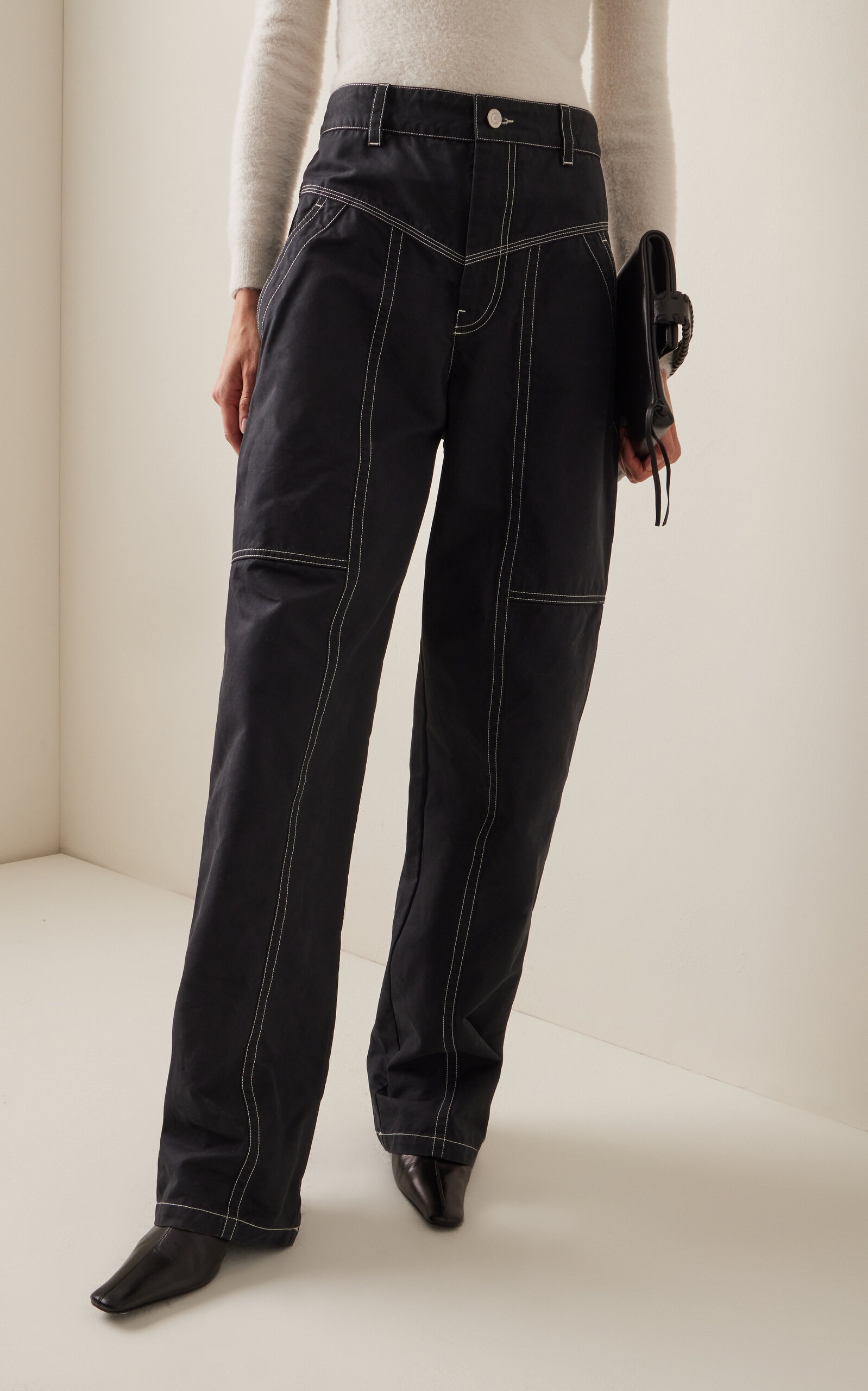 Denzel Cotton Pants black - 3