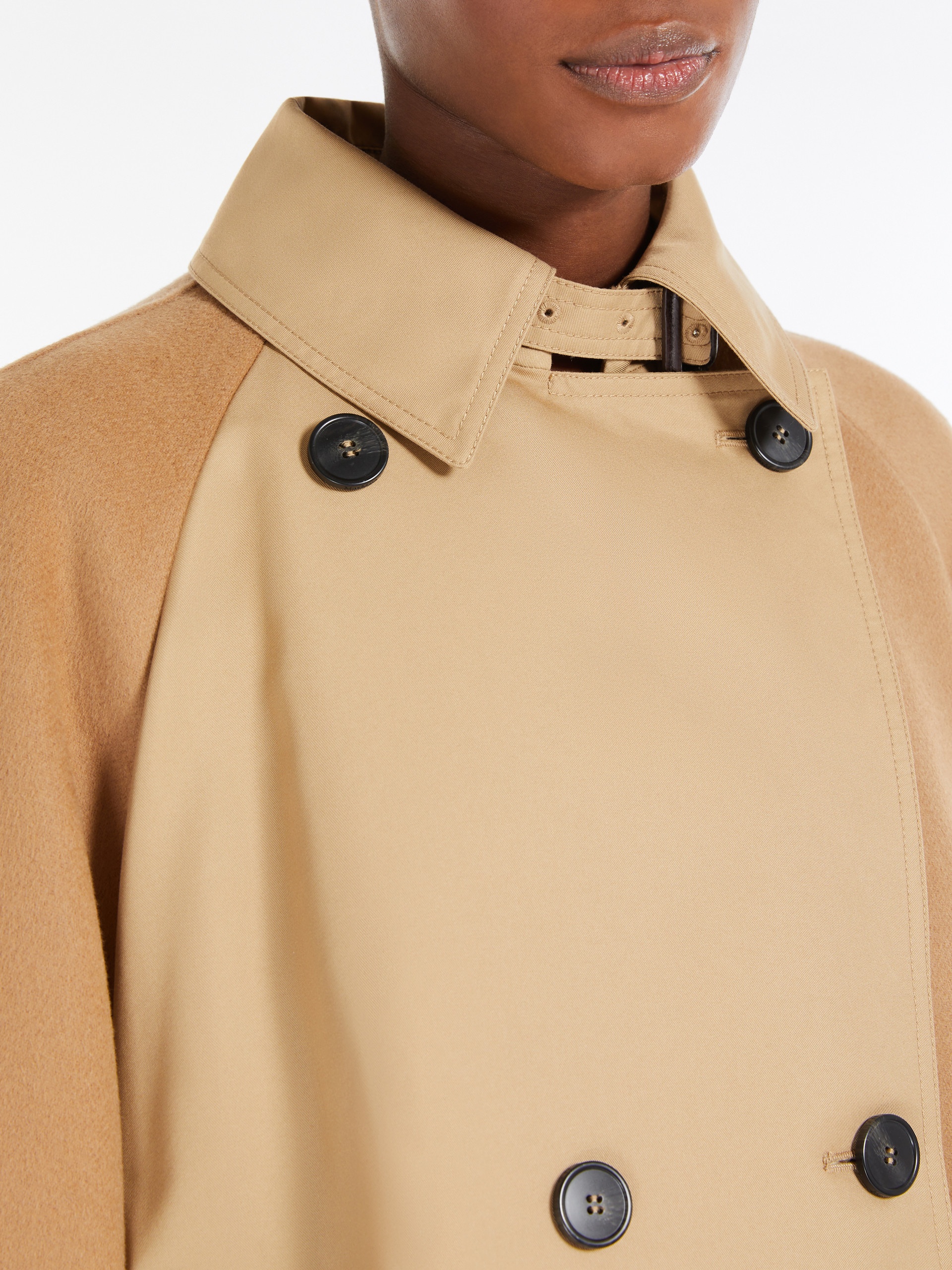 BAZAR Water-repellent gabardine double-breasted trench coat - 6