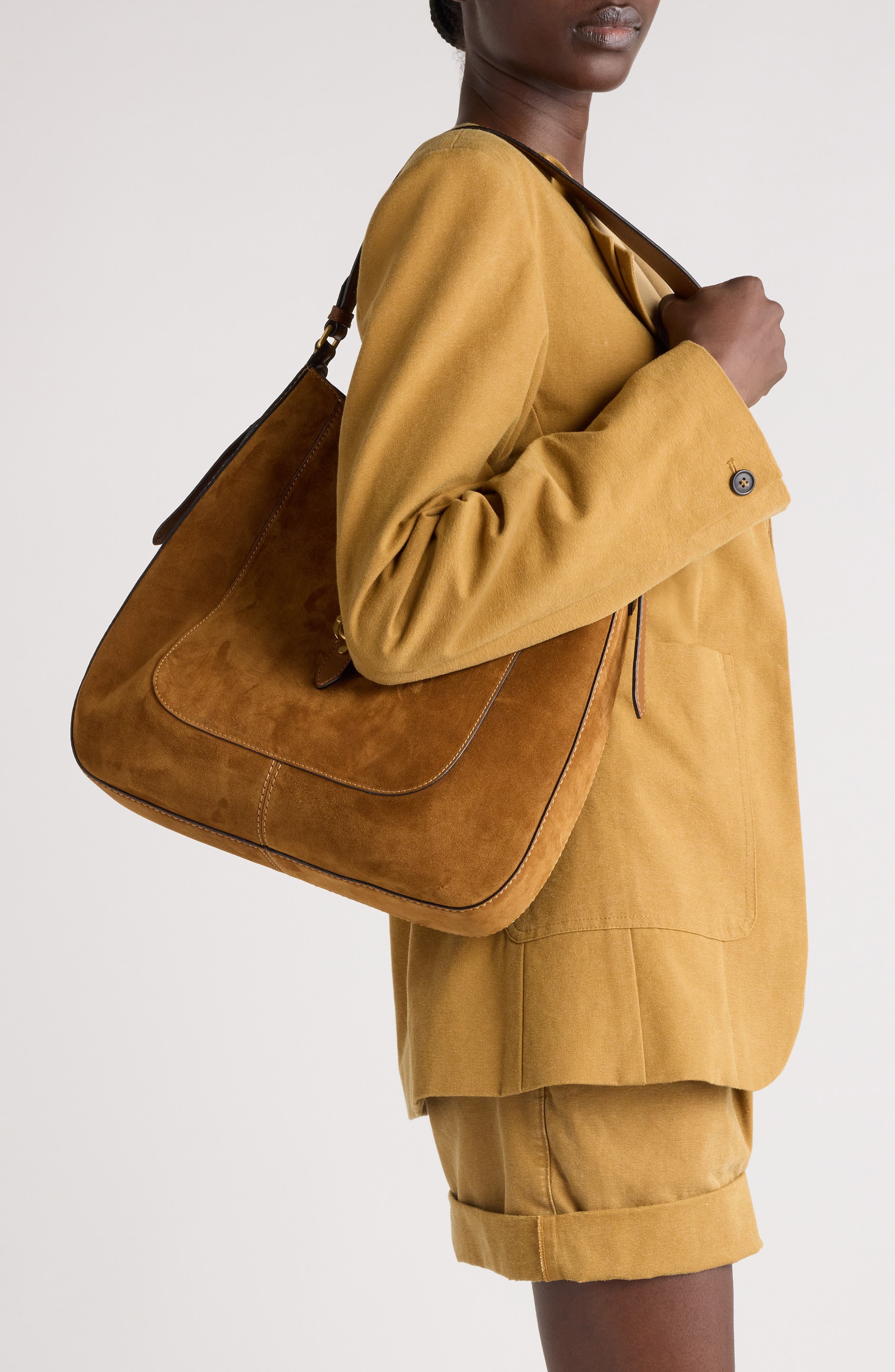 Isabel Marant Altay Suede Hobo Bag in Cognac at Nordstrom - 6