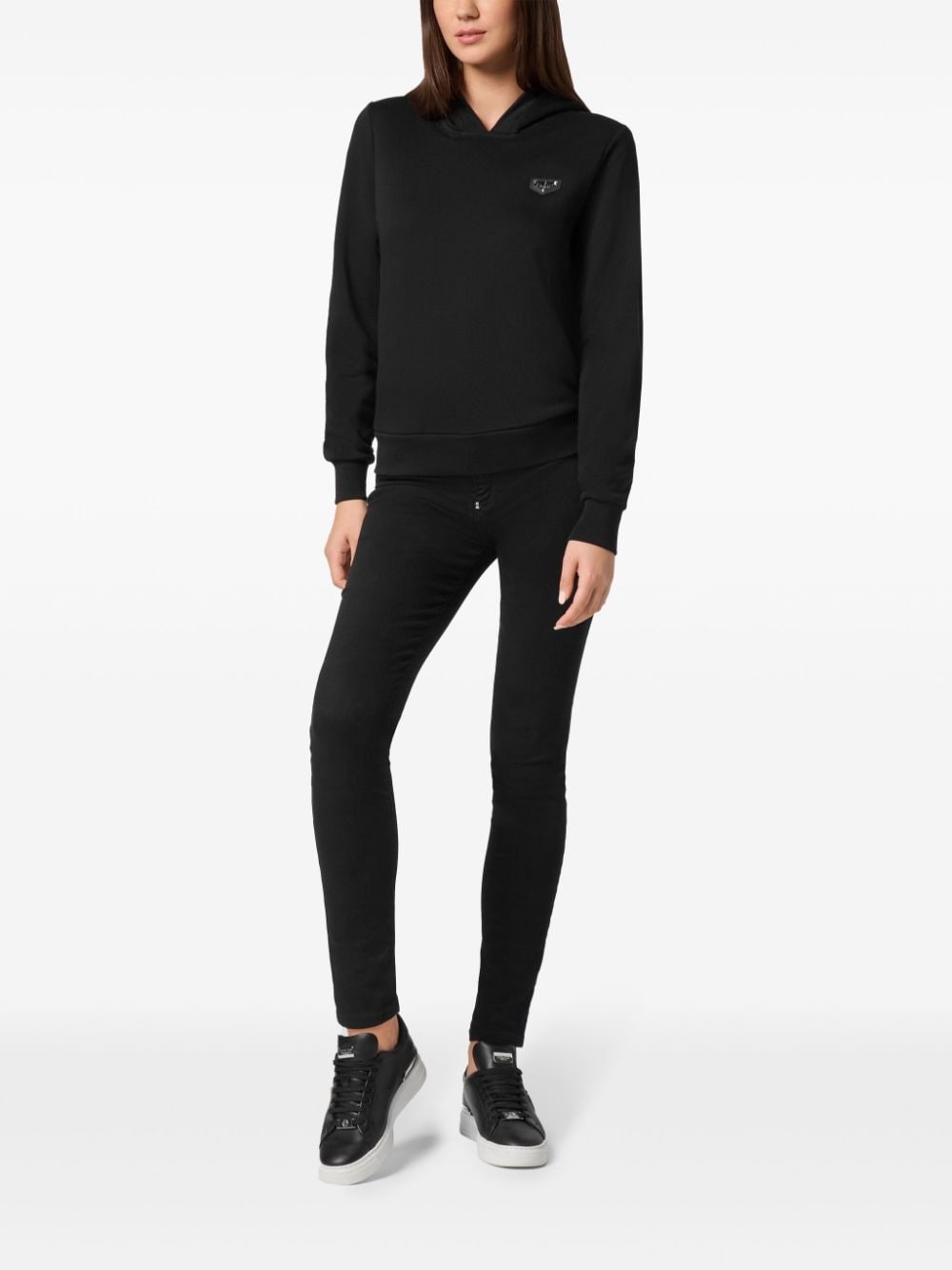 logo plaque hoodie - 2