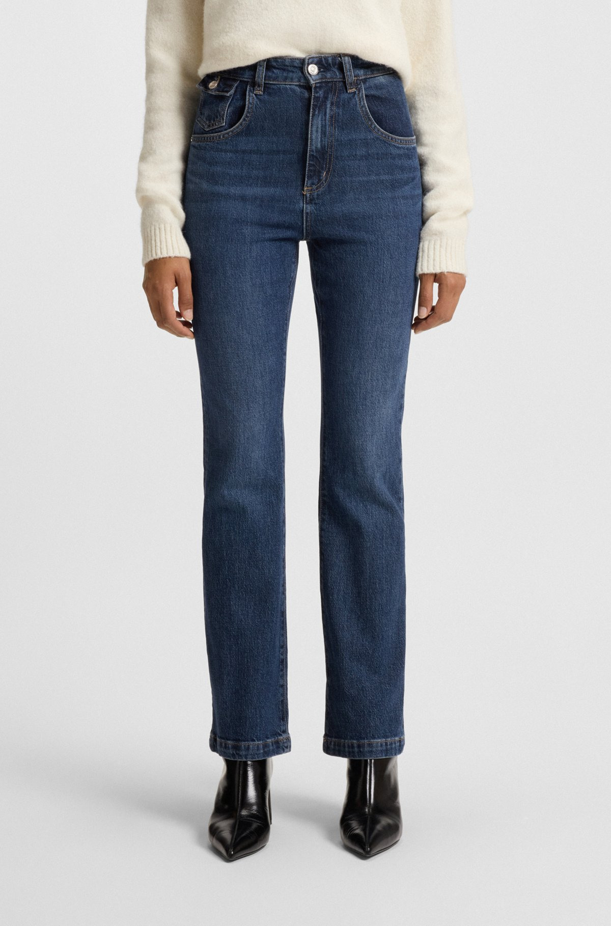 WIDE-LEG JEANS IN BLUE COMFORT-STRETCH DENIM - 2