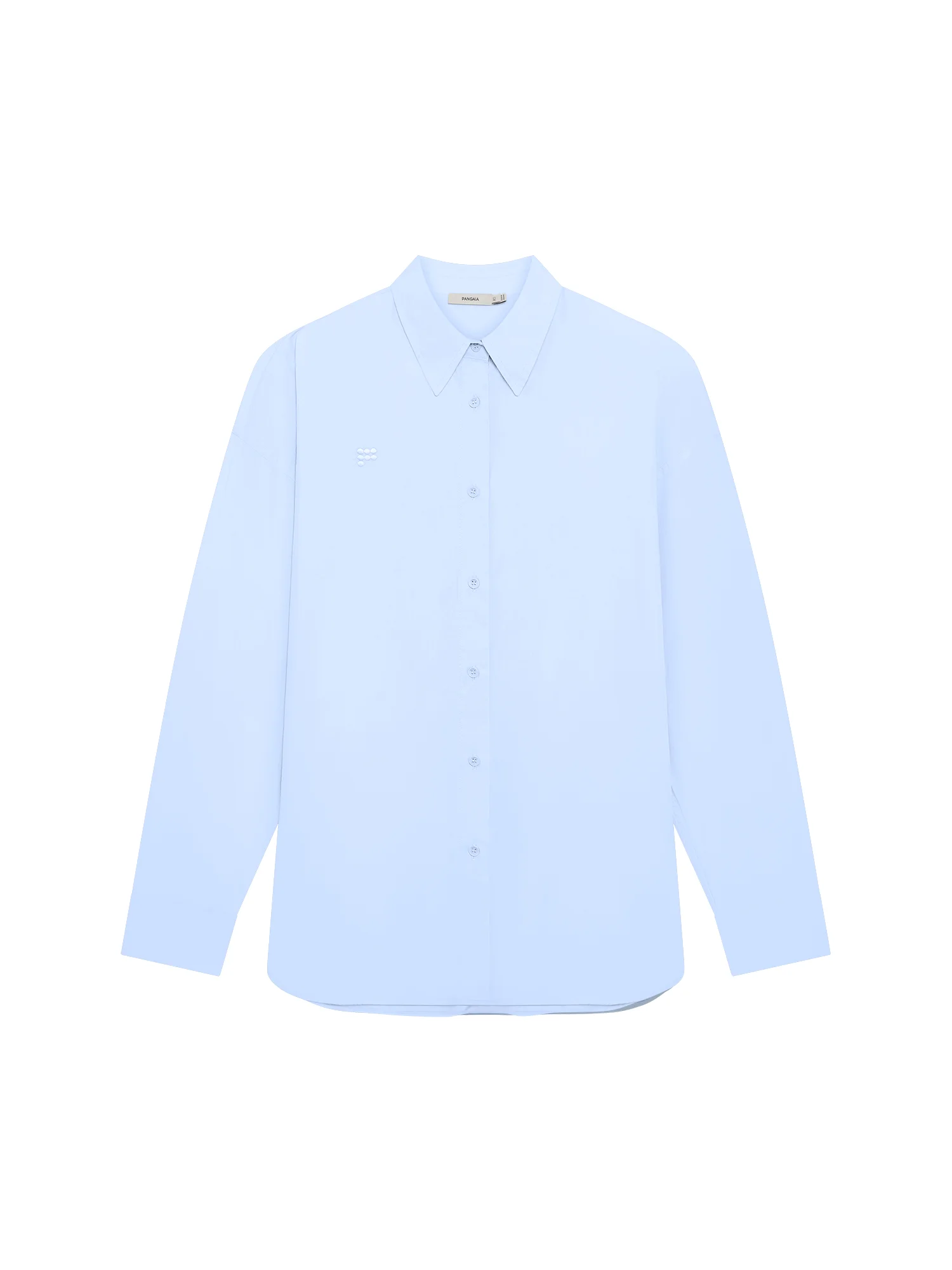 Womens Cotton Poplin Overshirt - Wildflower Blue - 1