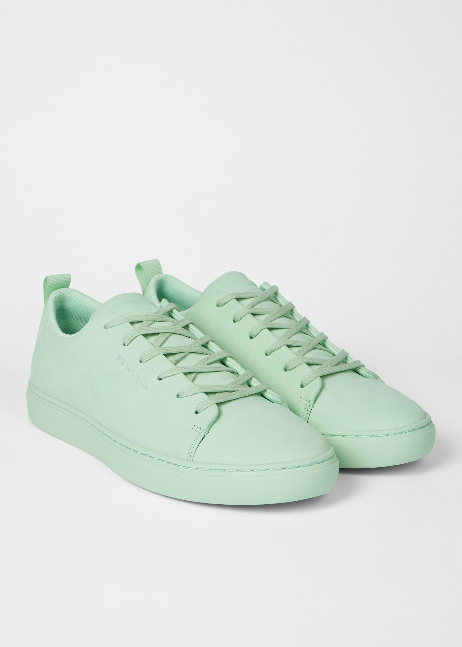 Mint Green Nubuck 'Lee' Trainers - 2