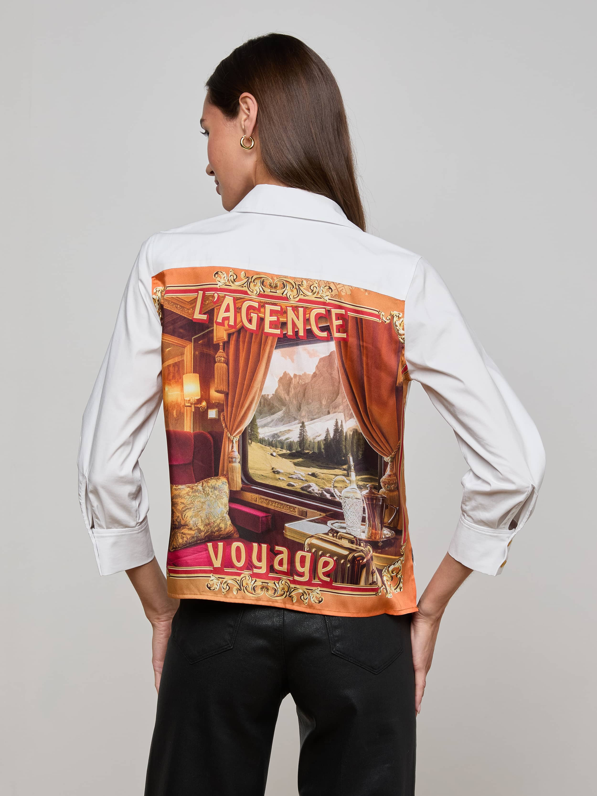 Fawn Vintage Travel Print Shirt - 3