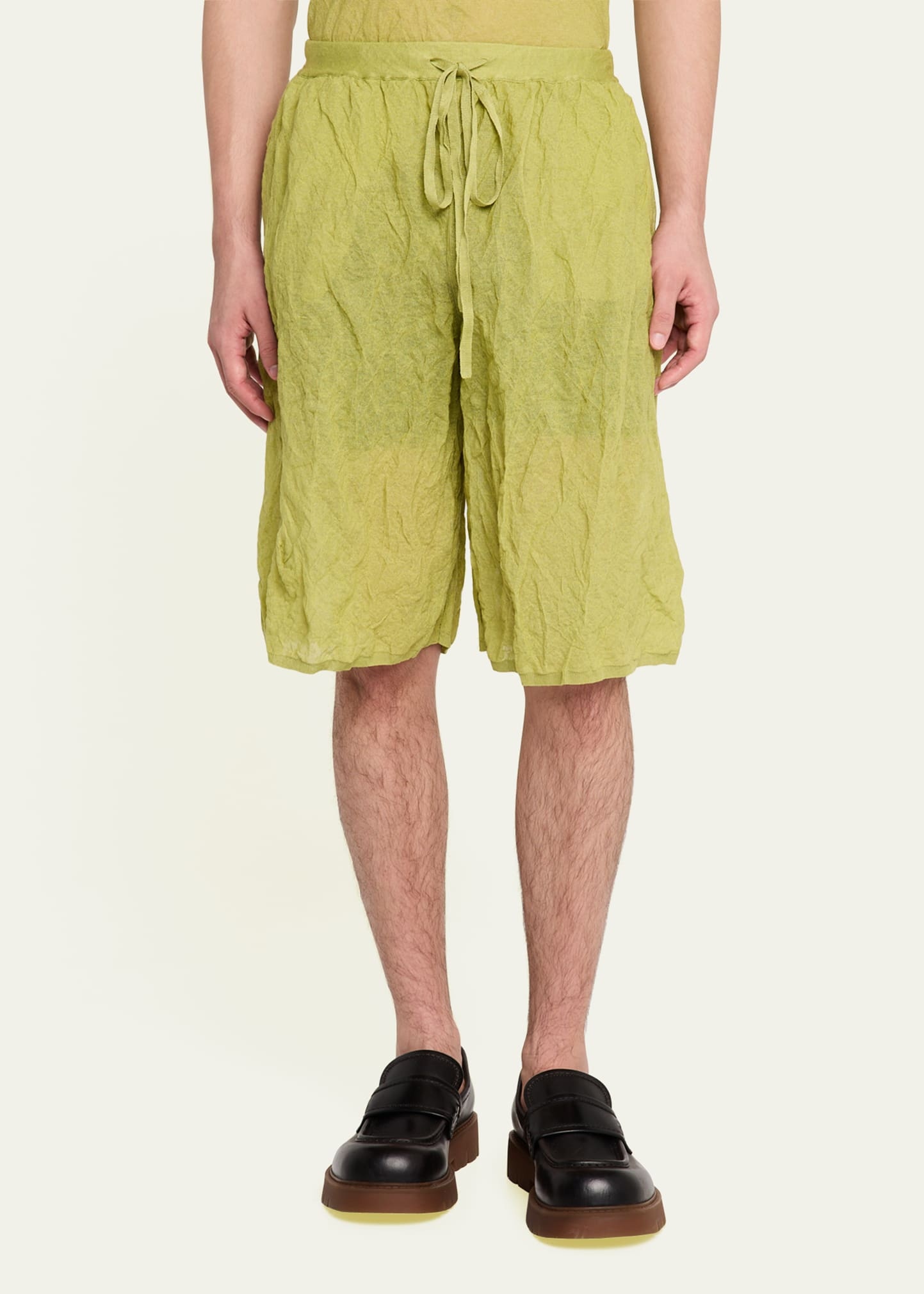 Men's Origami Crinkled Shorts - 4