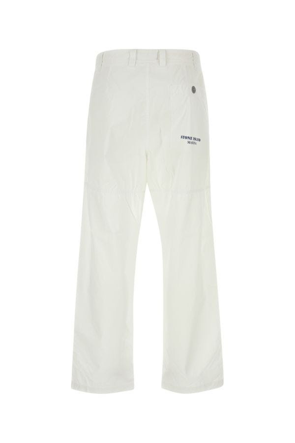 Stone Island Man White Cotton Pant - 2