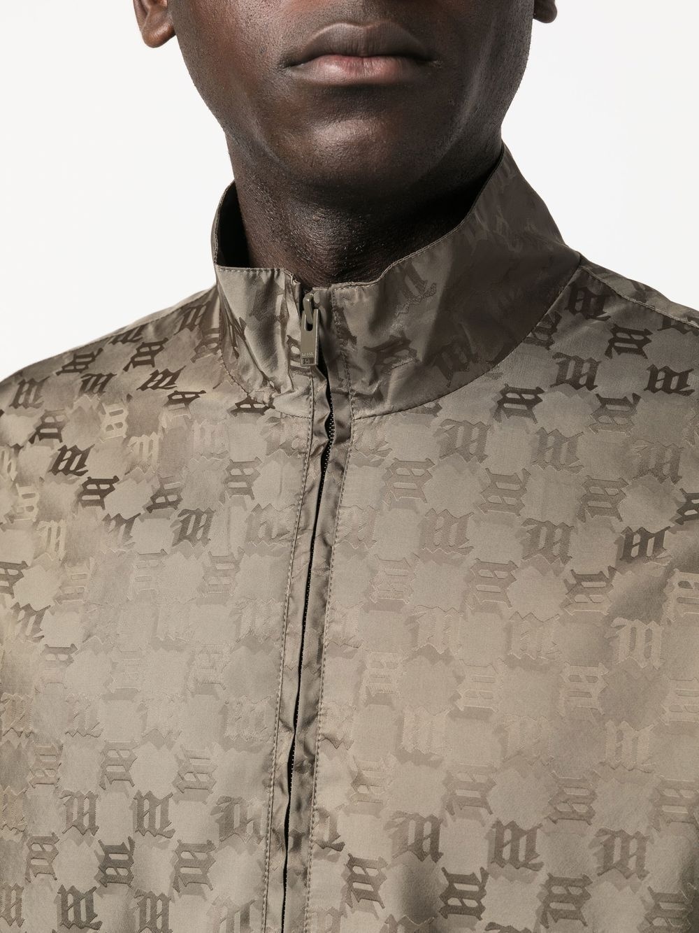 monogram-pattern track jacket - 5