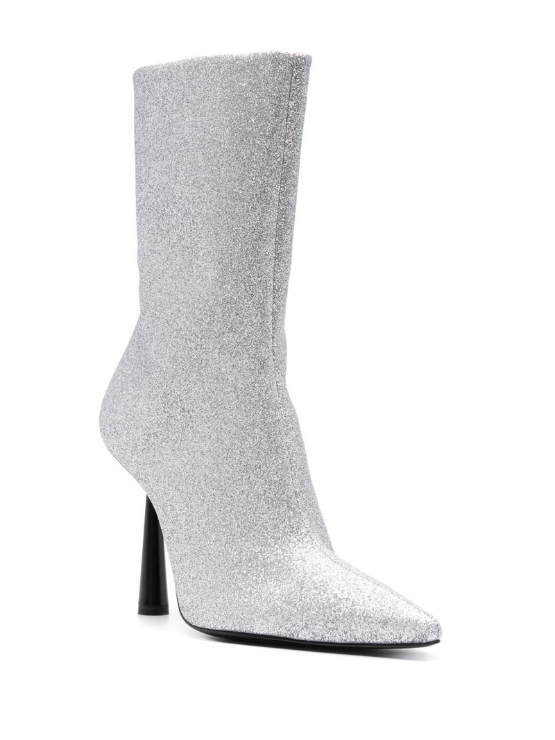 GIABORGHINI Rosie 100mm glittered ankle boots outlook