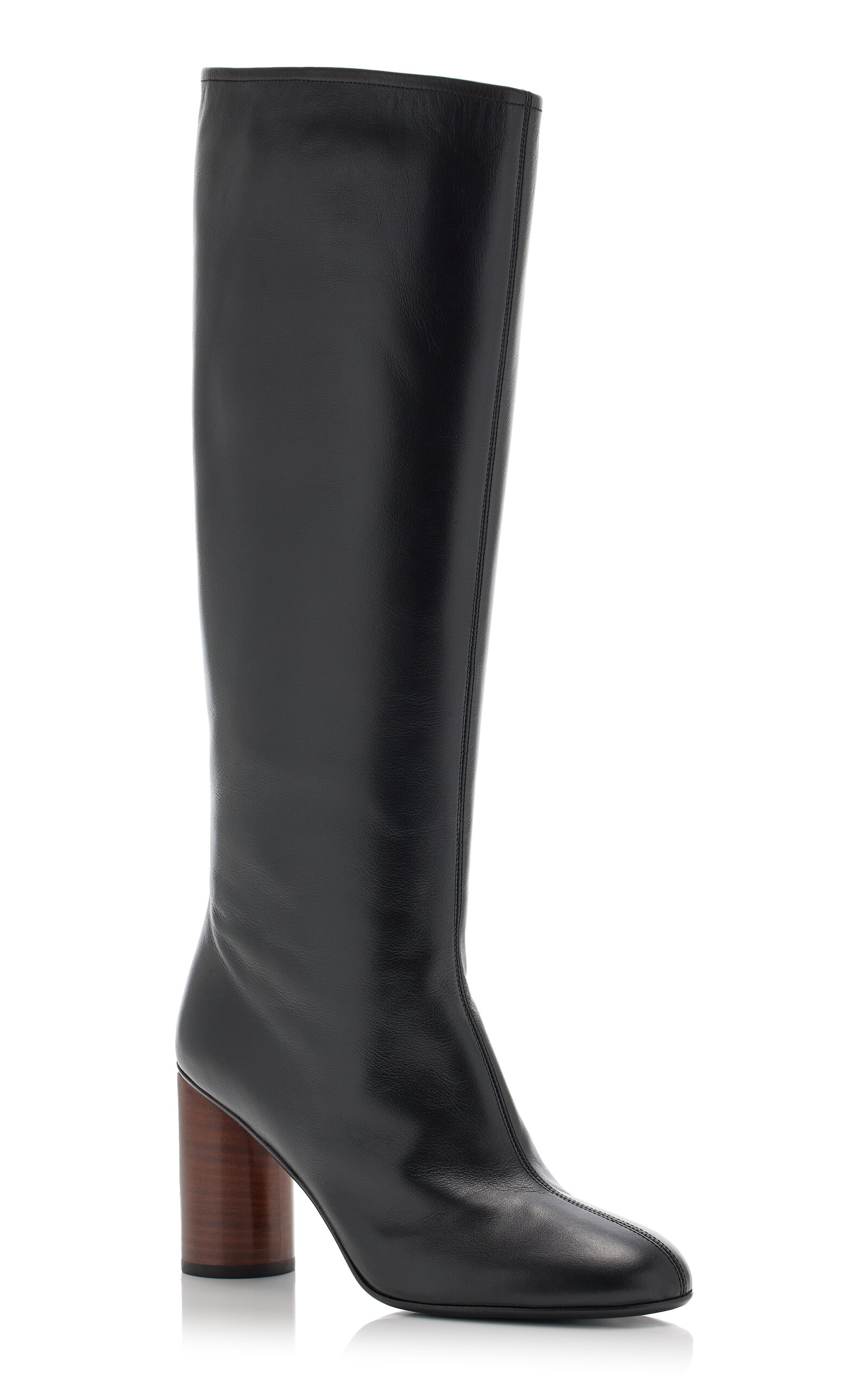 Leather Knee Boots black - 4