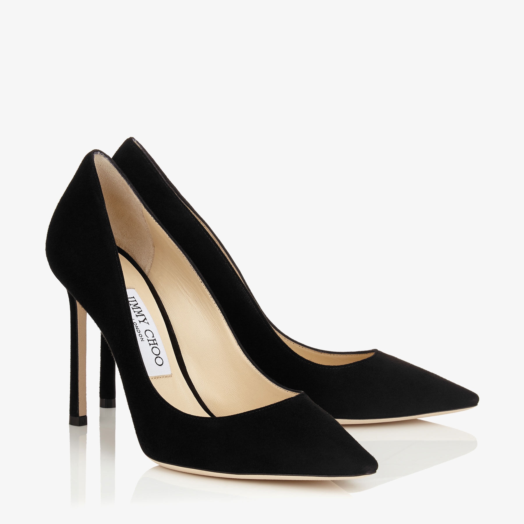Romy 100
Black Suede Pointy Toe Pumps - 3
