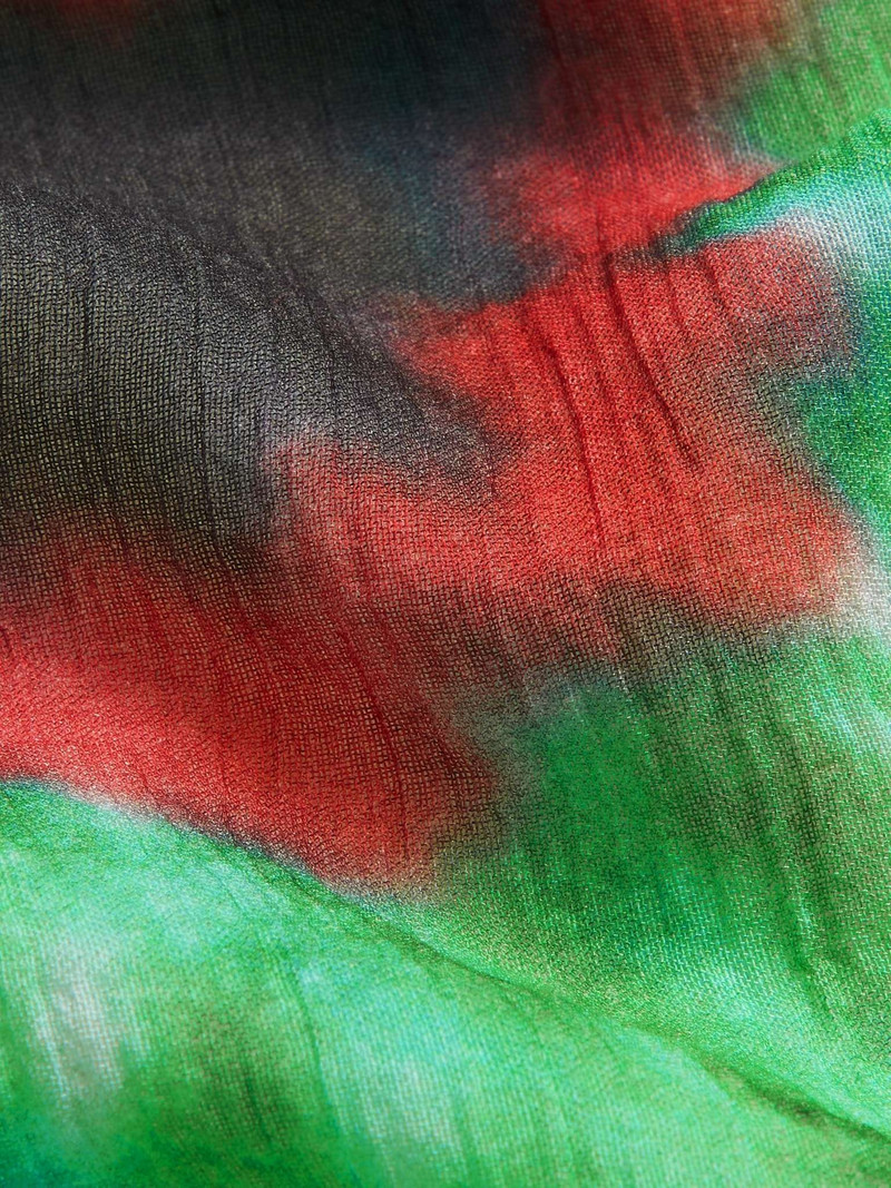 Printed Crinkled Cotton-Blend Voile Shirt 3