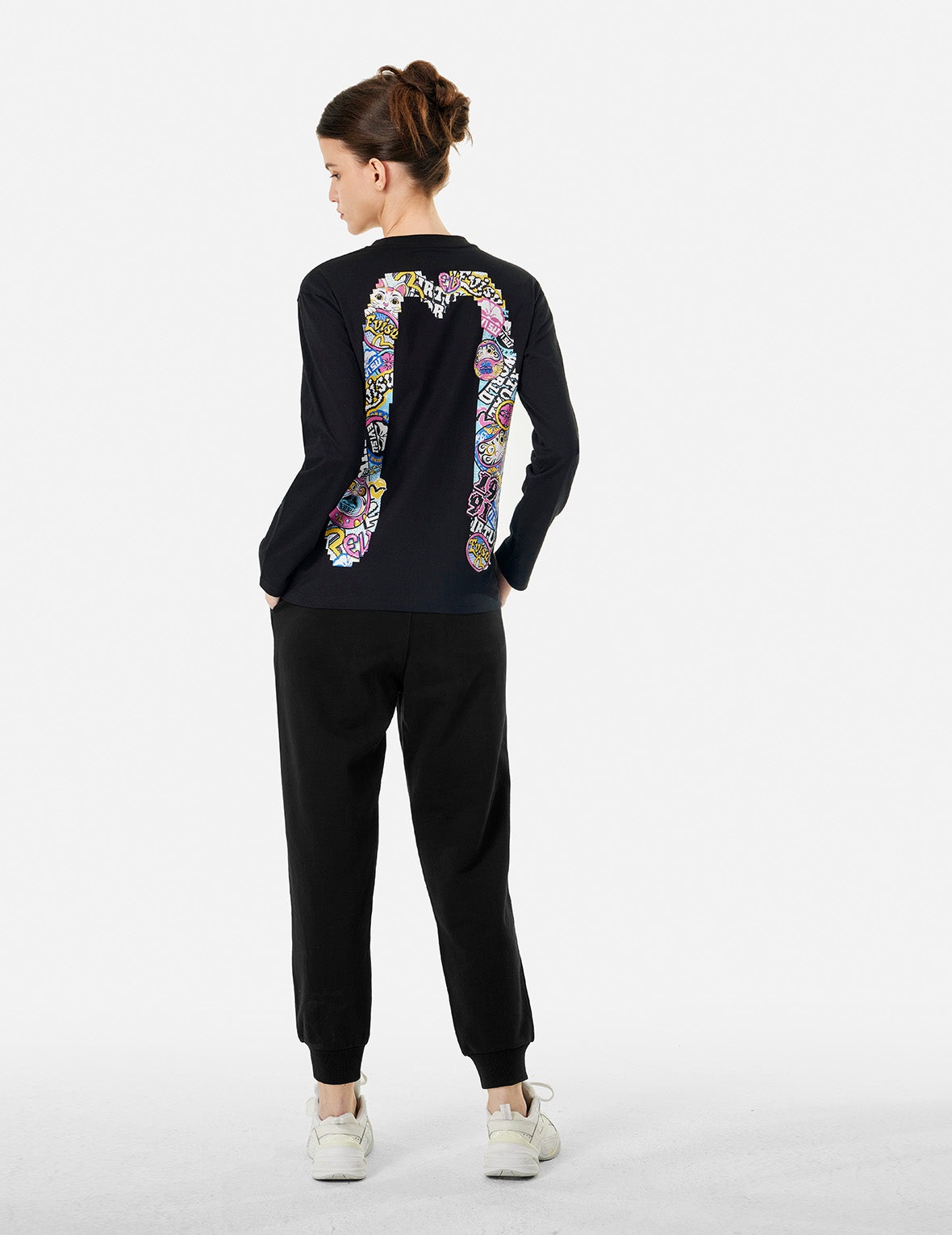 Logo Print and Seagull Embroidery Regular Fit Sweatpants - 4