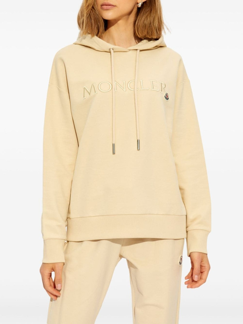 logo-embroidered cotton hoodie 3