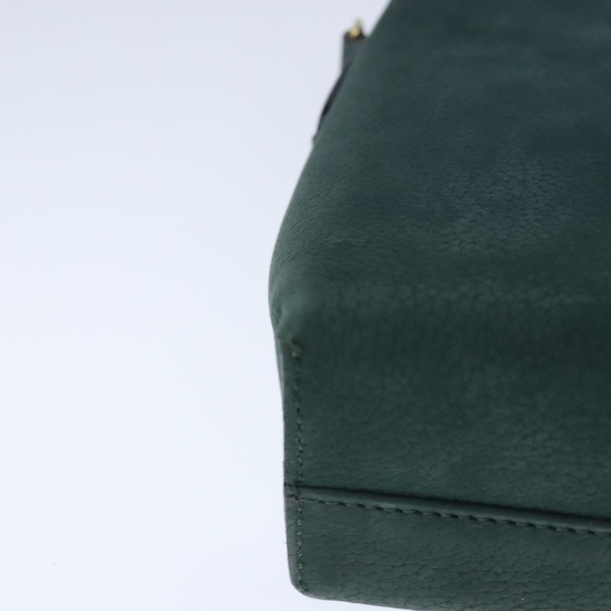 CELINE Hand Bag Leather Green Gold - 15