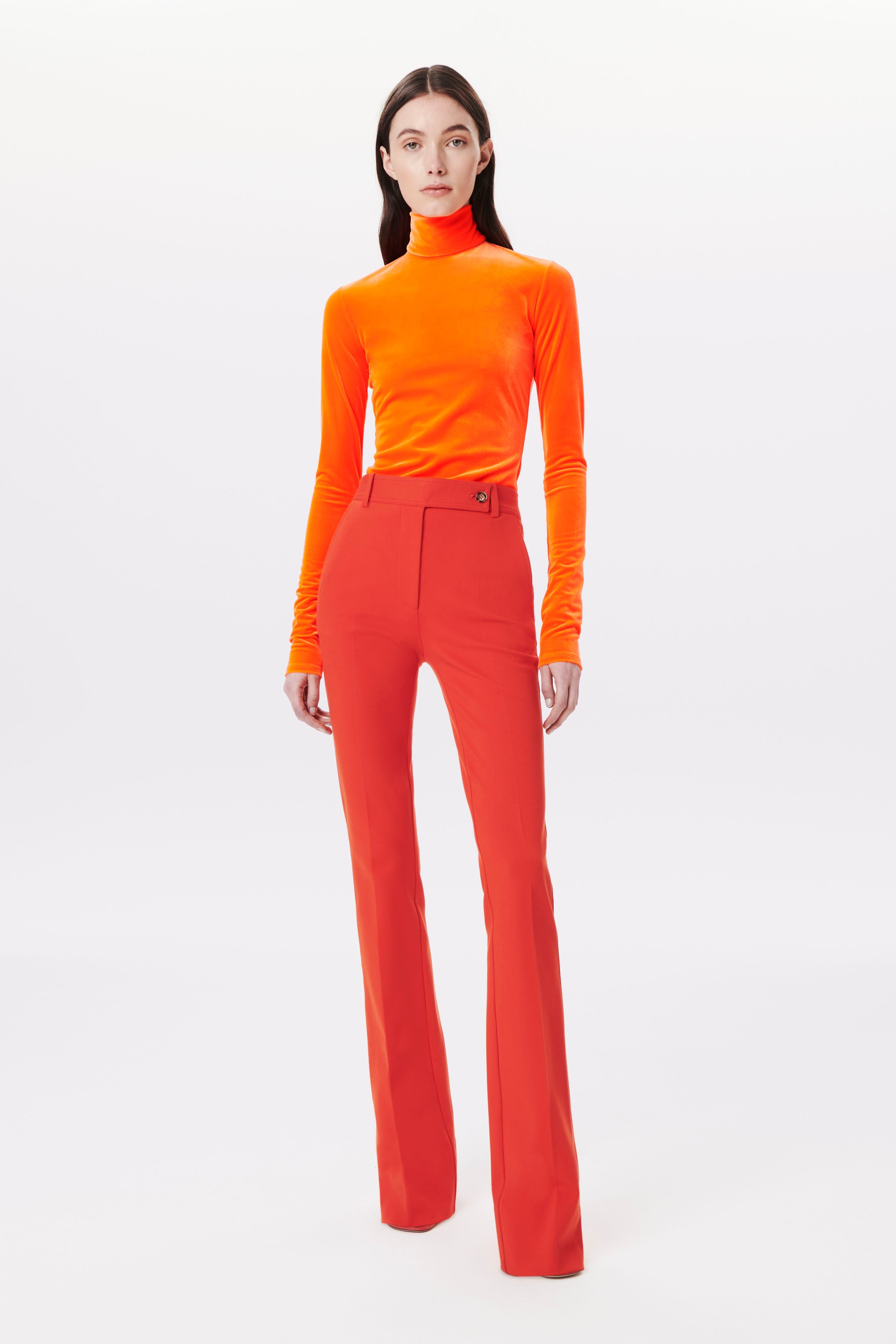Trompette Slim-Leg Trouser in Orange - 2