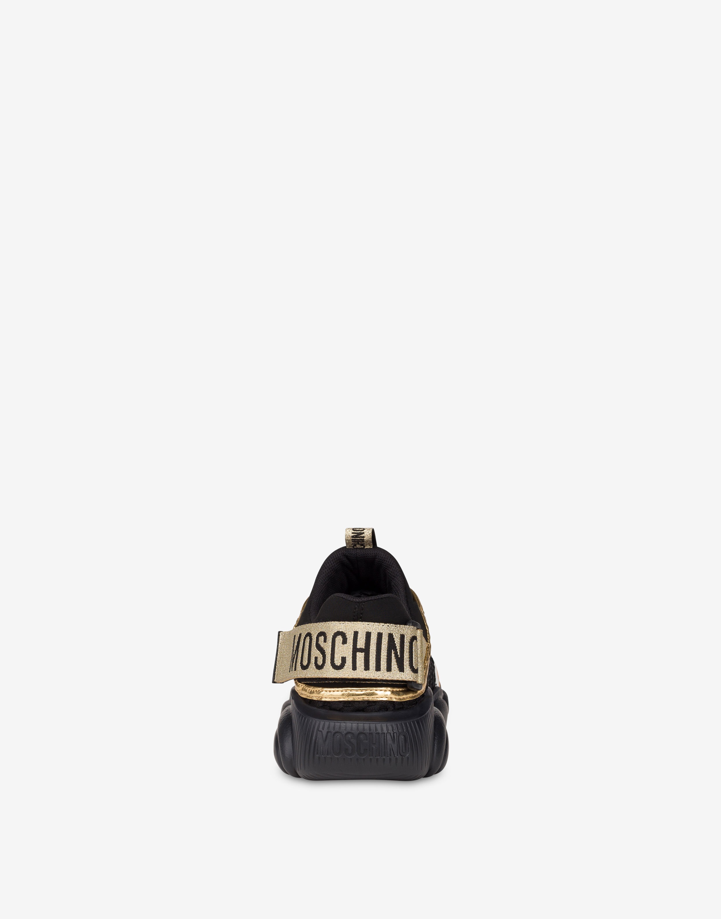 TEDDY SHOES WITH GOLD LOGO TAPE DETAILS - 3