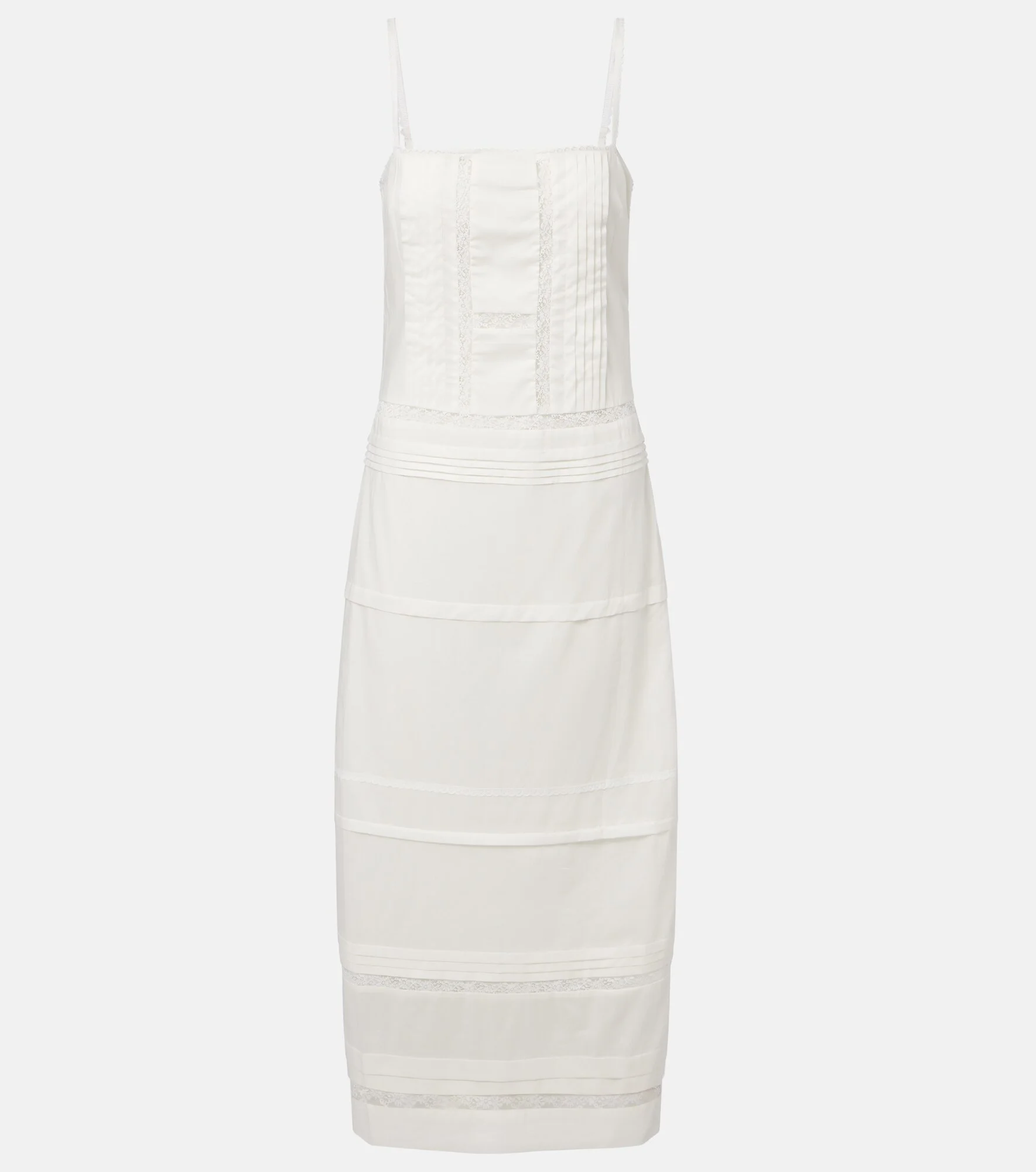Corinna embroidered cotton voile midi dress - 1