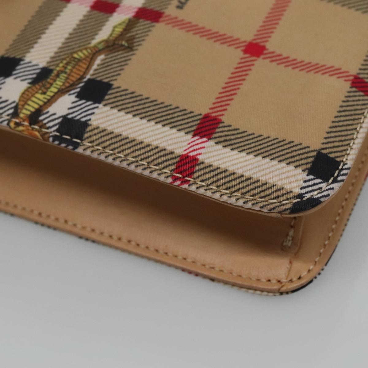 Burberry Nova Check Shoulder Bag Nylon Beige Gold - 9