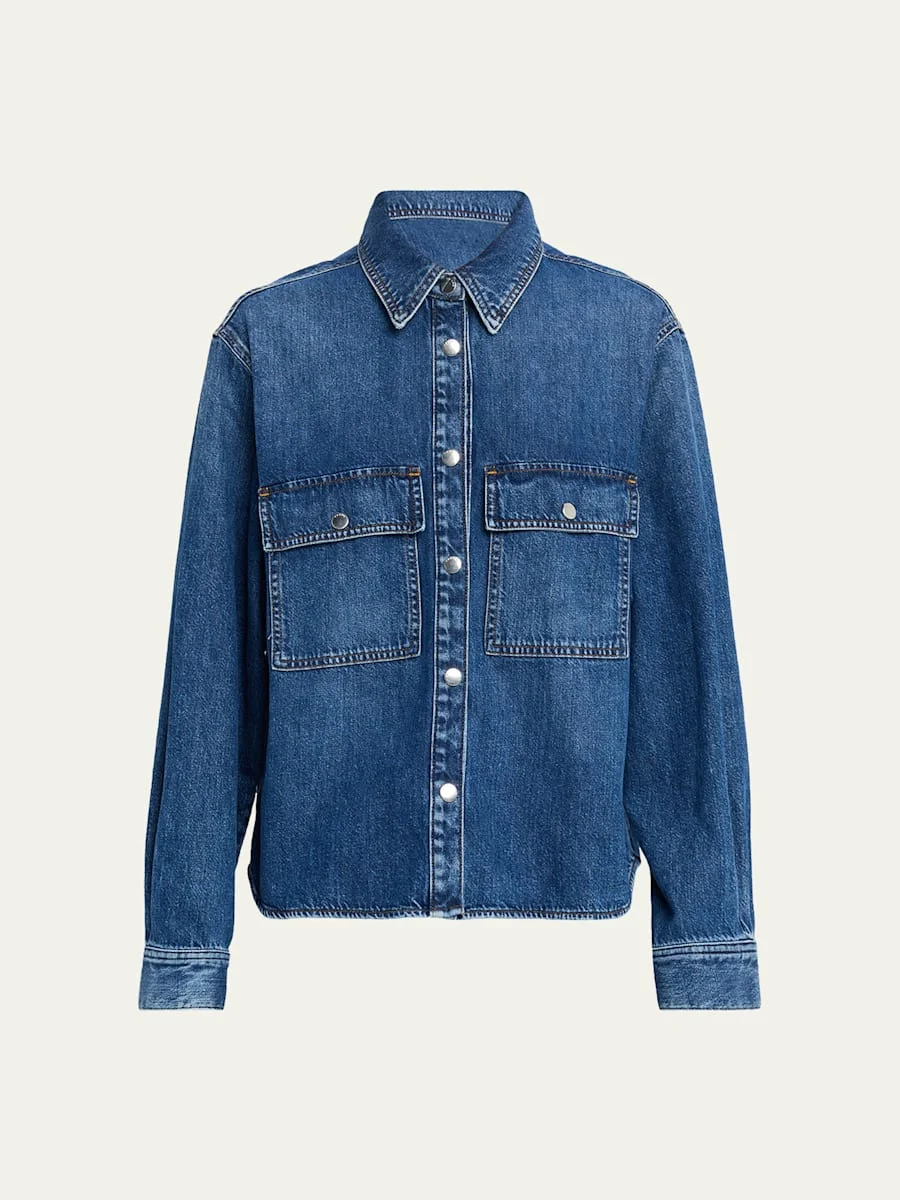 The Long-Sleeve Denim Shirt - 1