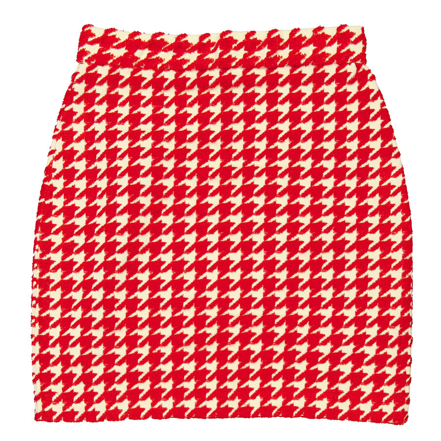 Burberry Houndstooth Nylon Blend Mini Skirt - 5