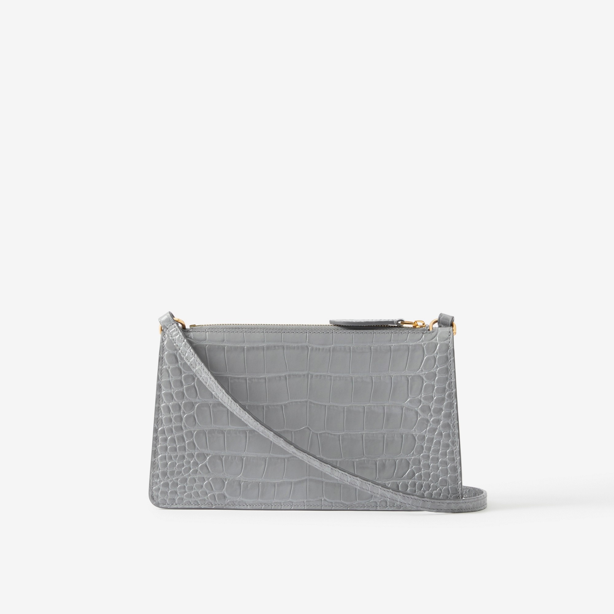 Embossed Leather Mini TB Shoulder Pouch - 3