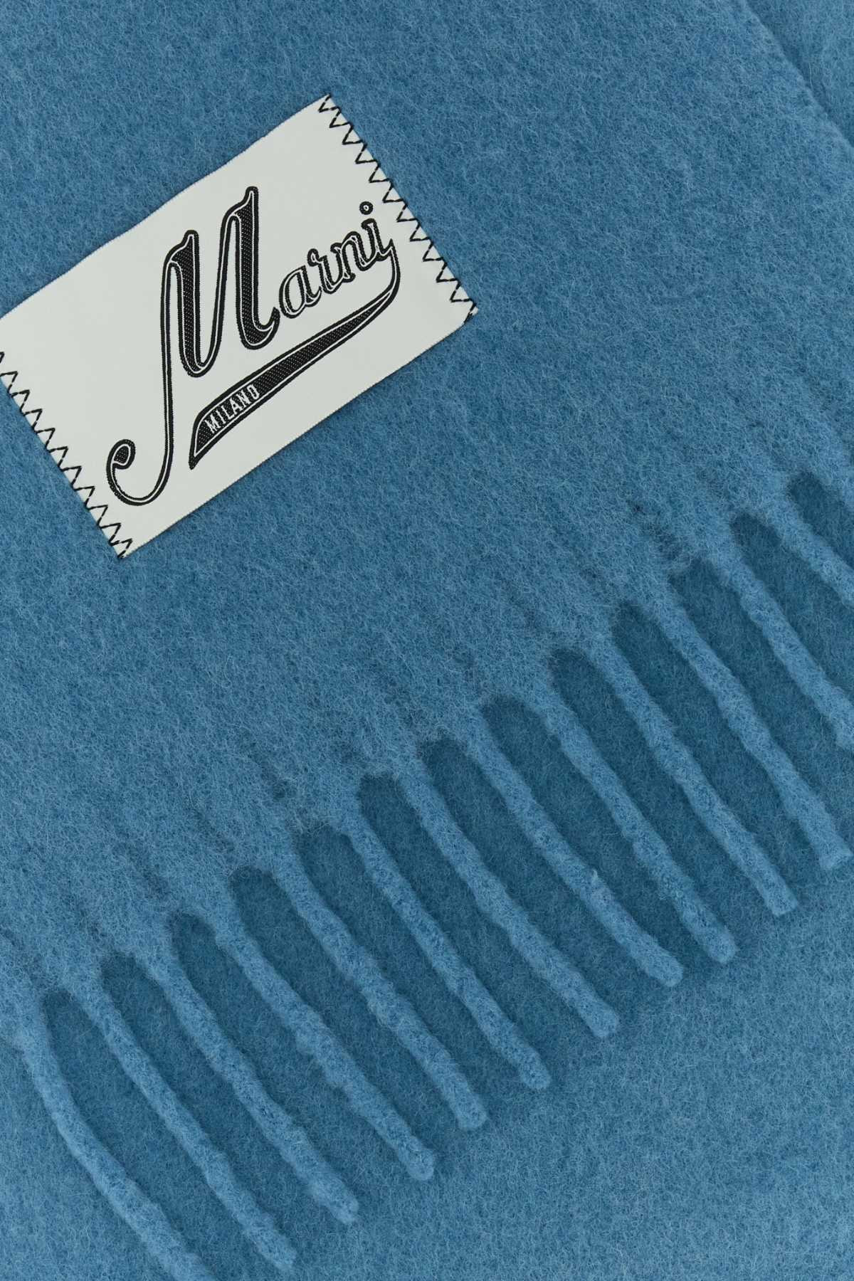 Marni Men Light Blue Alpaca Blend Scarf - 2