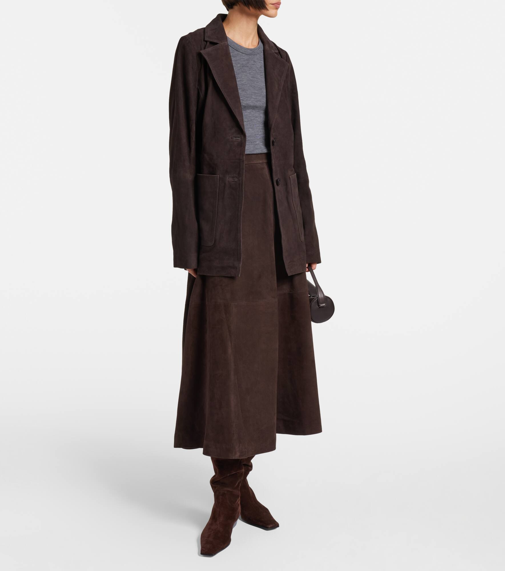 Suede midi skirt - 2