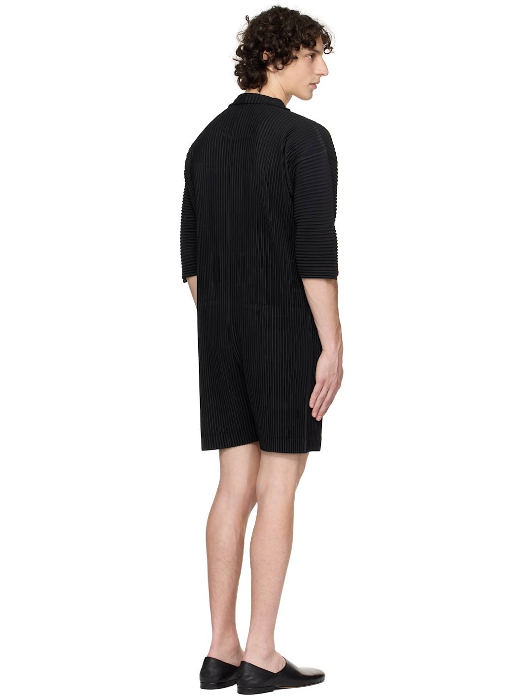 Black Pleats Bottoms 3 Jumpsuit - 3