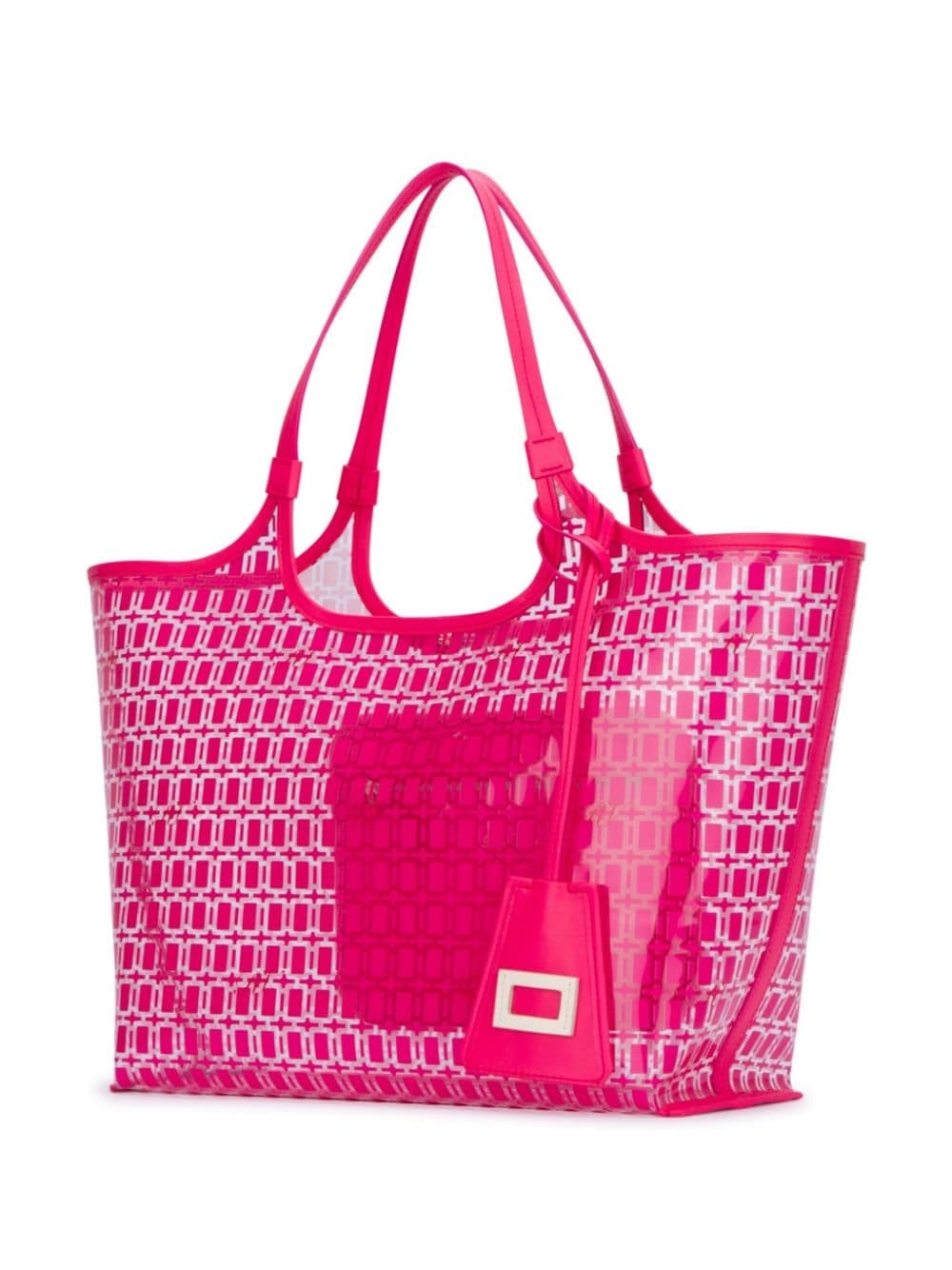 geometric-pattern tote bag - 3