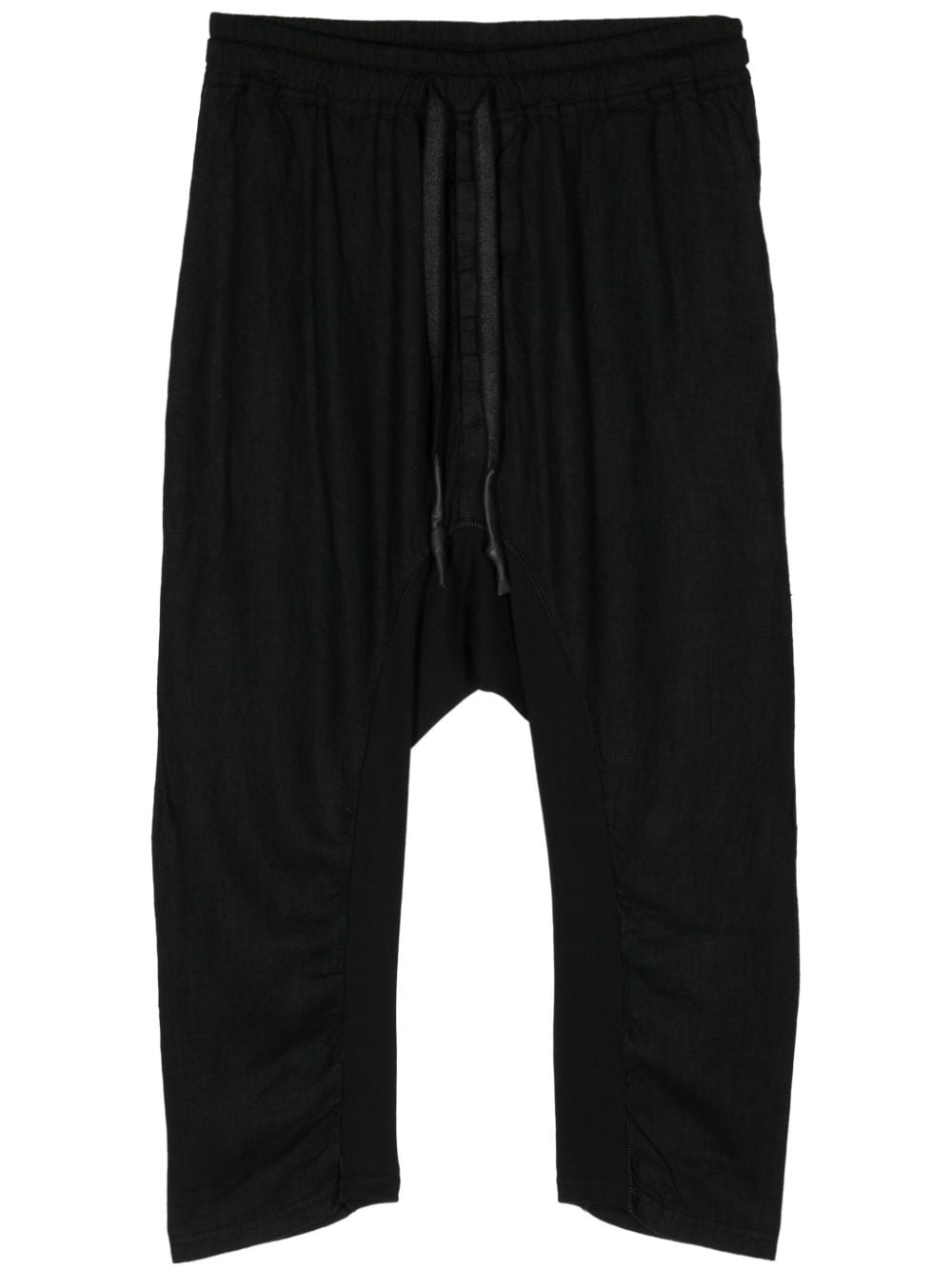 cropped drop-crotch trousers - 1