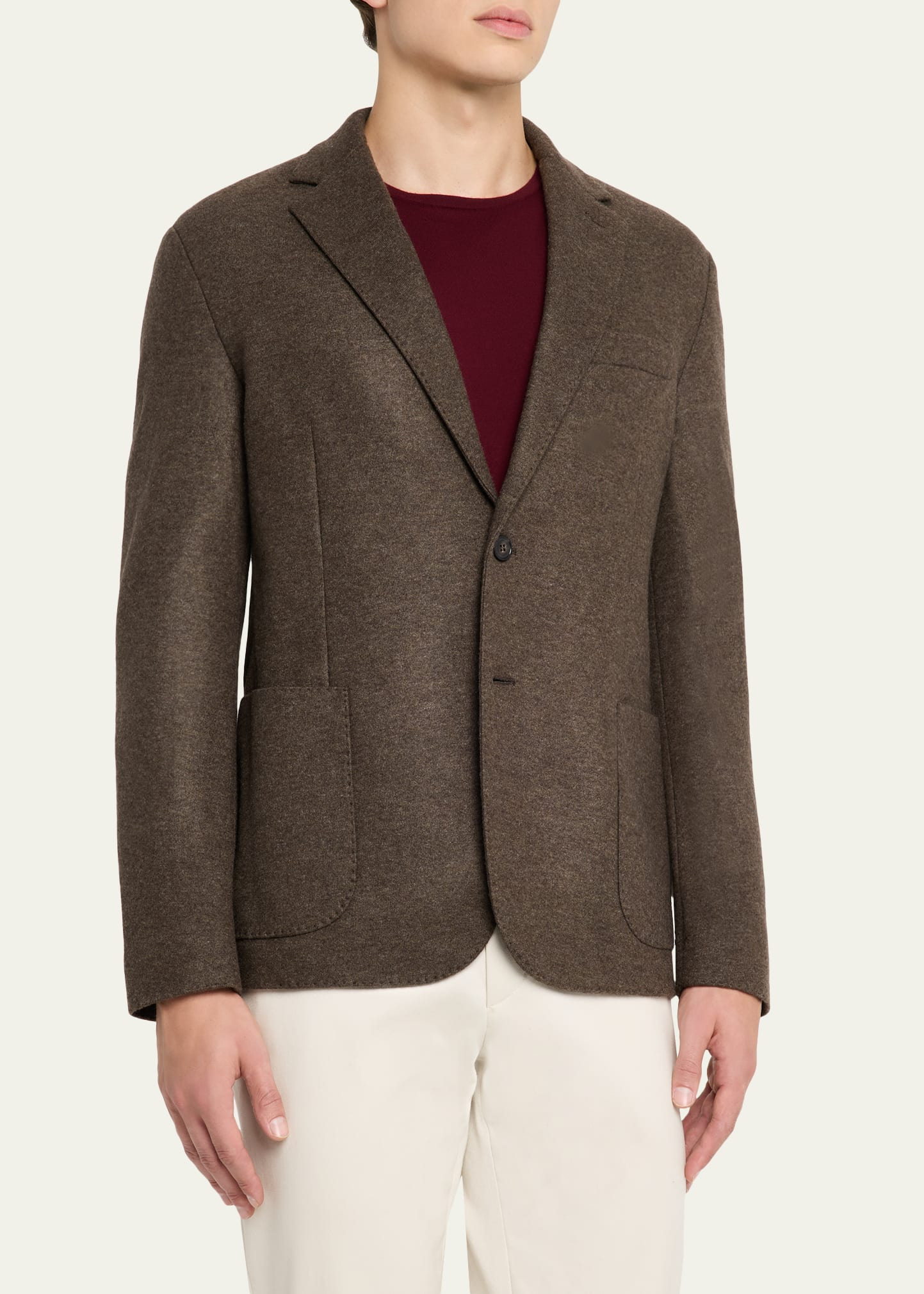 Men's Cashmere Single-Breasted Sweater Jacket - 4