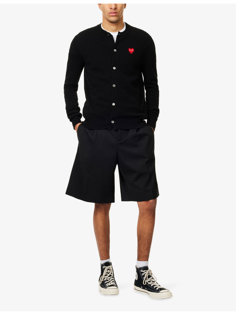 Comme des Garçons PLAY Heart Crewneck Wool Cardigan outlook