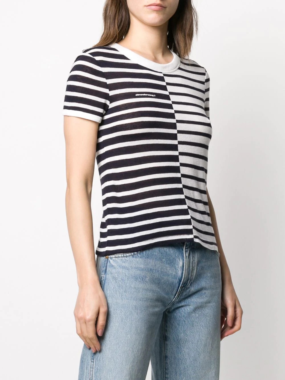 stripe print T-shirt - 3