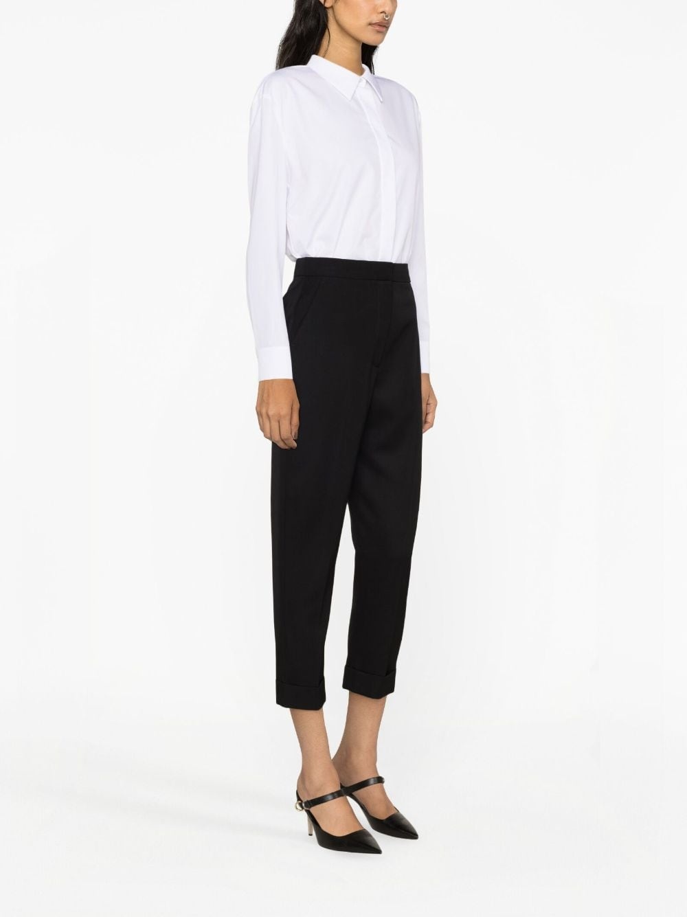 wool cropped trousers - 3