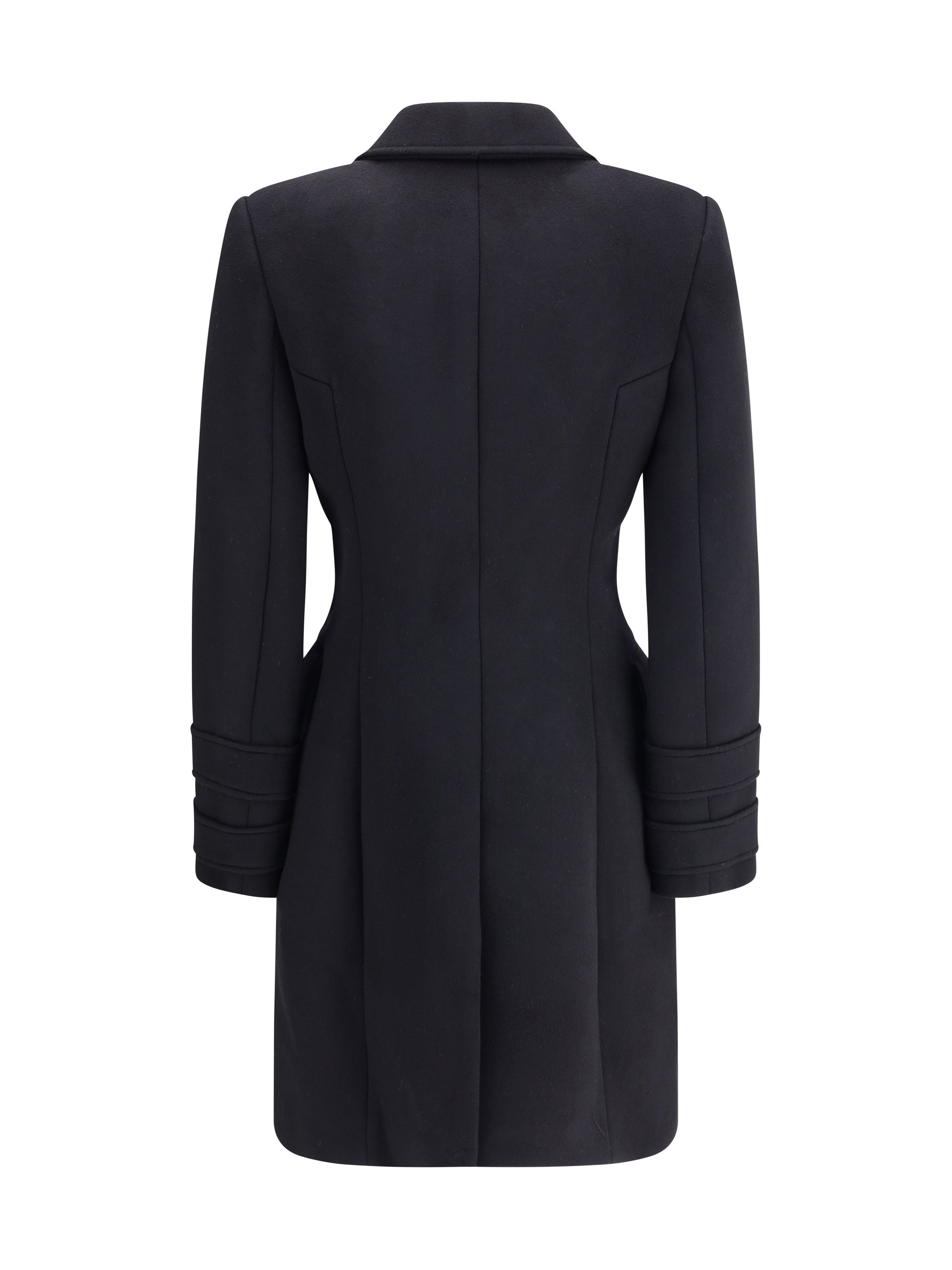 Balmain Women Wool And Cashmere Double-Breasted Coat - 2