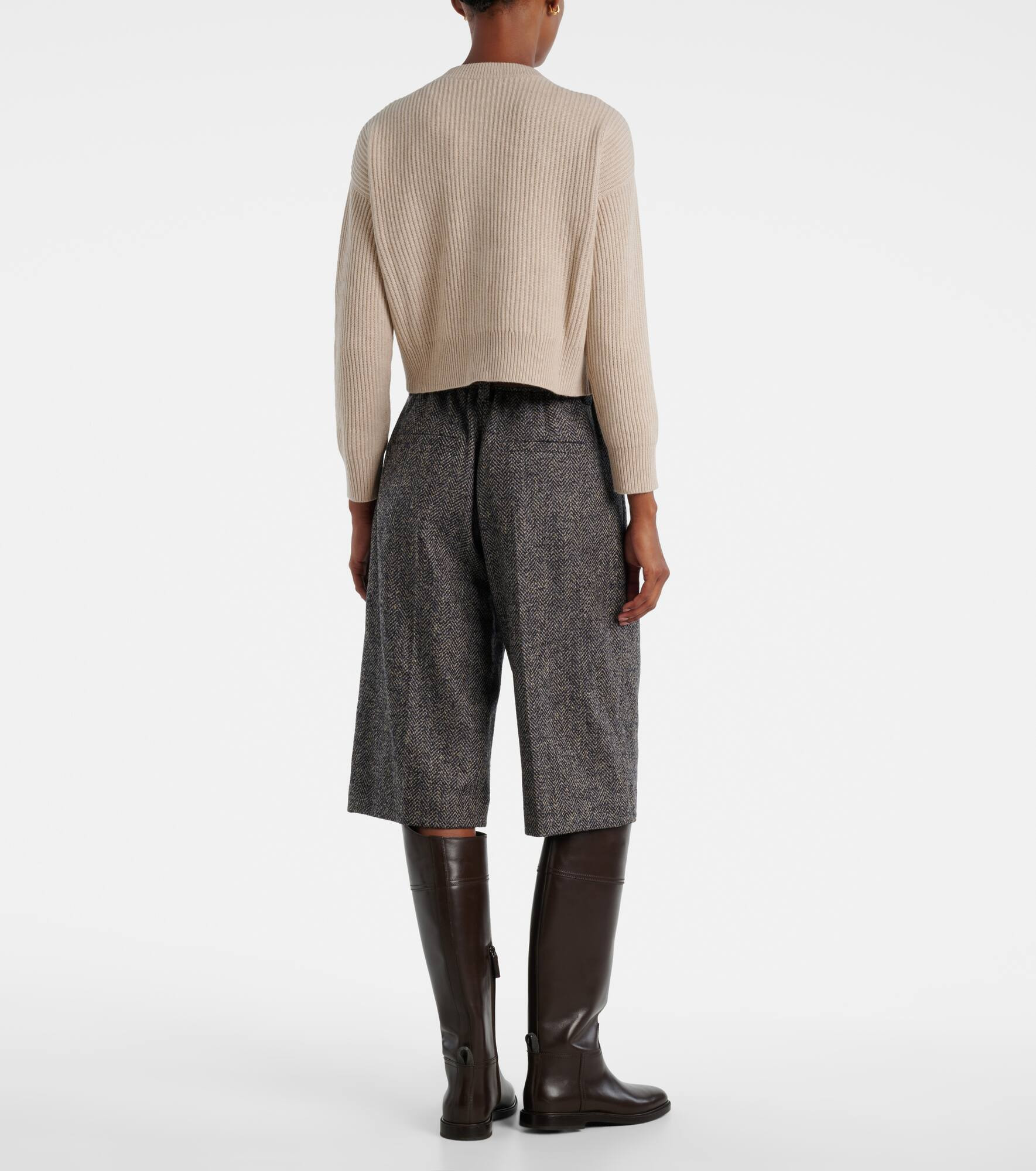 Wool, cashmere, and silk cardigan - 3