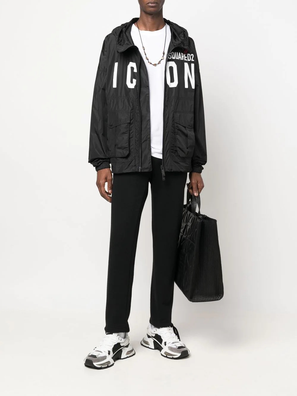 Icon colour-block logo-print jacket - 2