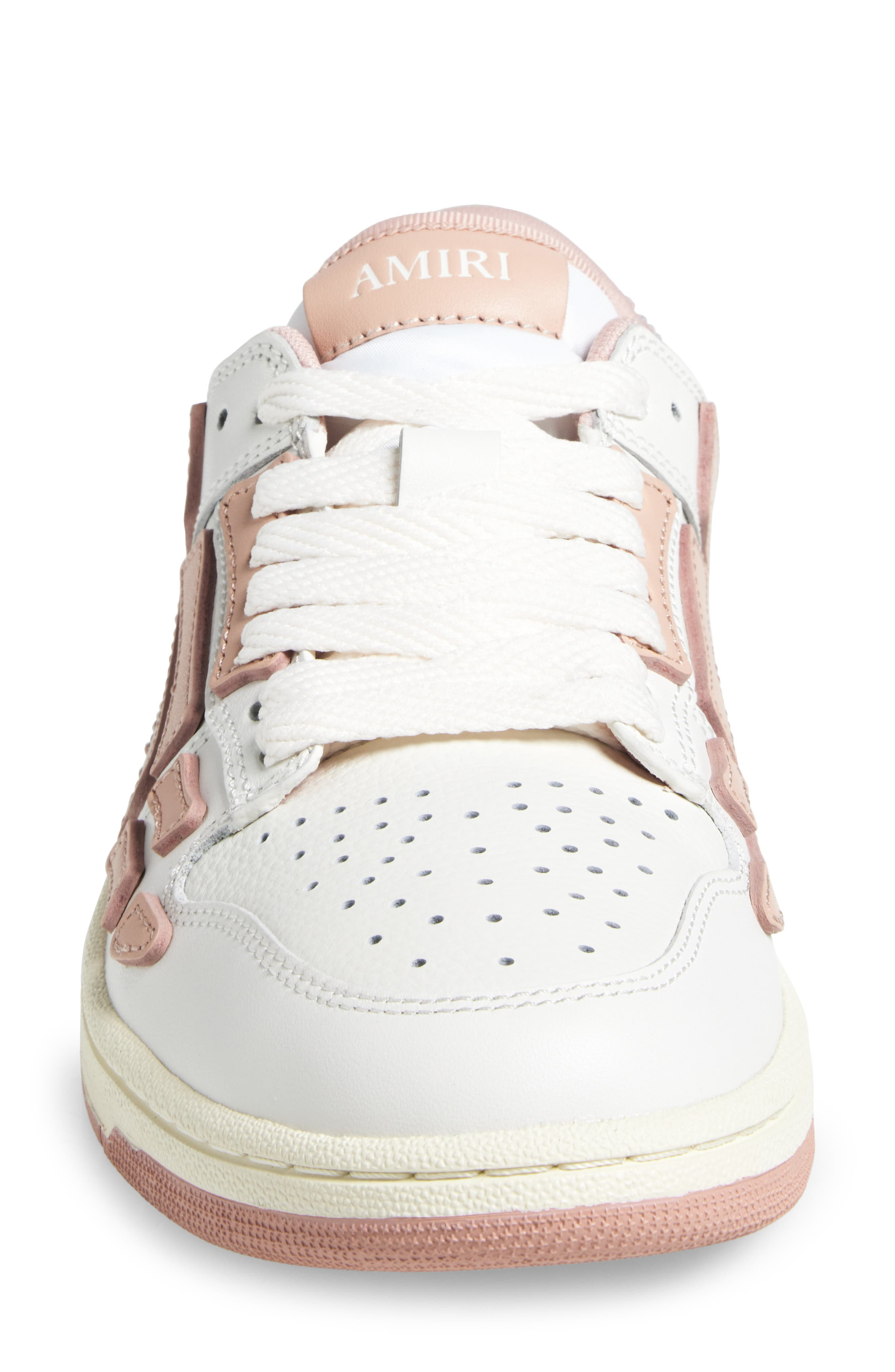 AMIRI Crystal Satin Skeleton Low Top Sneaker in Evening Sand at Nordstrom - 4