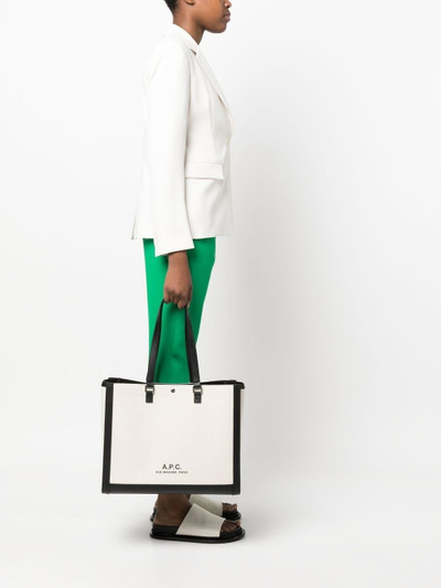 A.P.C. Camille 2.0 canvas tote ba outlook