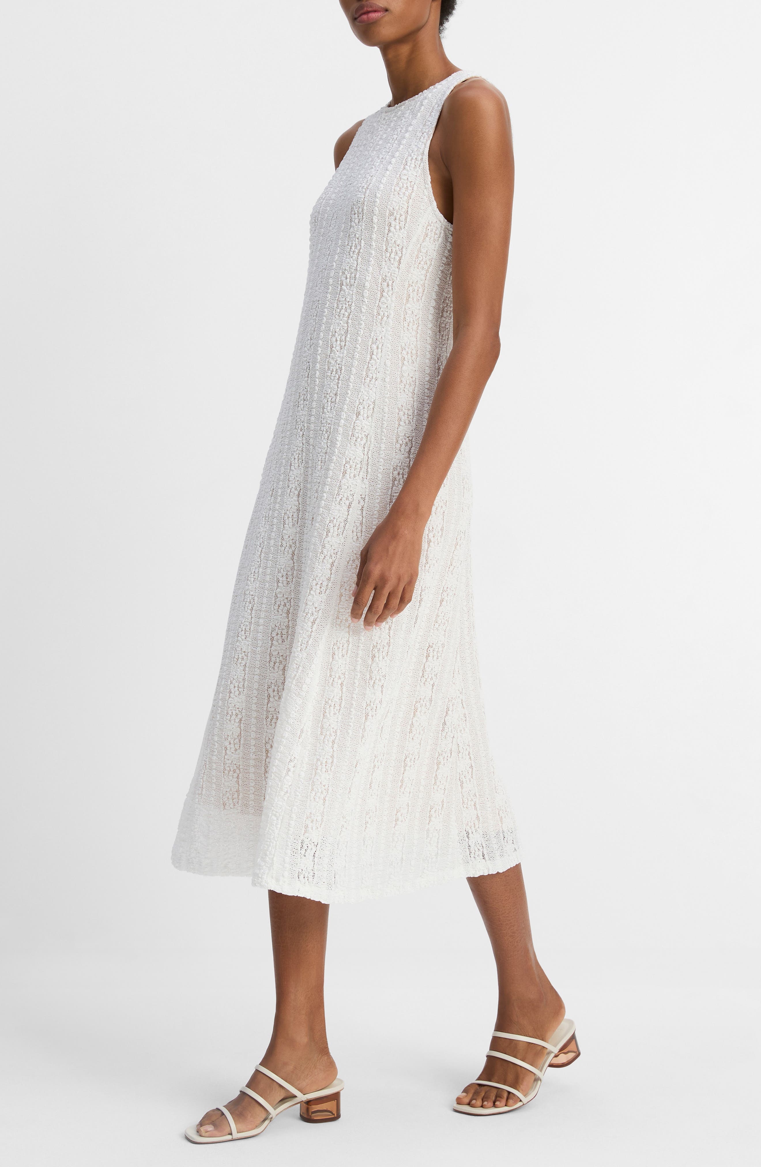 Vince Sleeveless Midi Dress in Off White at Nordstrom - 3