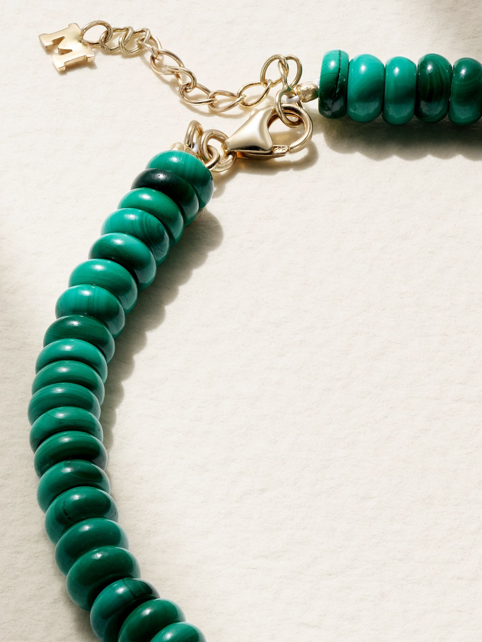 14-karat gold, malachite and diamond bracelet Green - 3