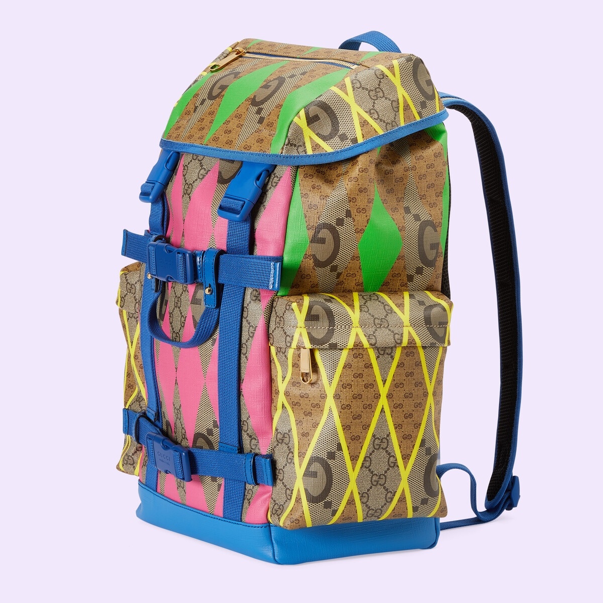 GG rhombus print backpack - 1