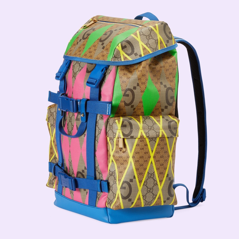 GG rhombus print backpack 1
